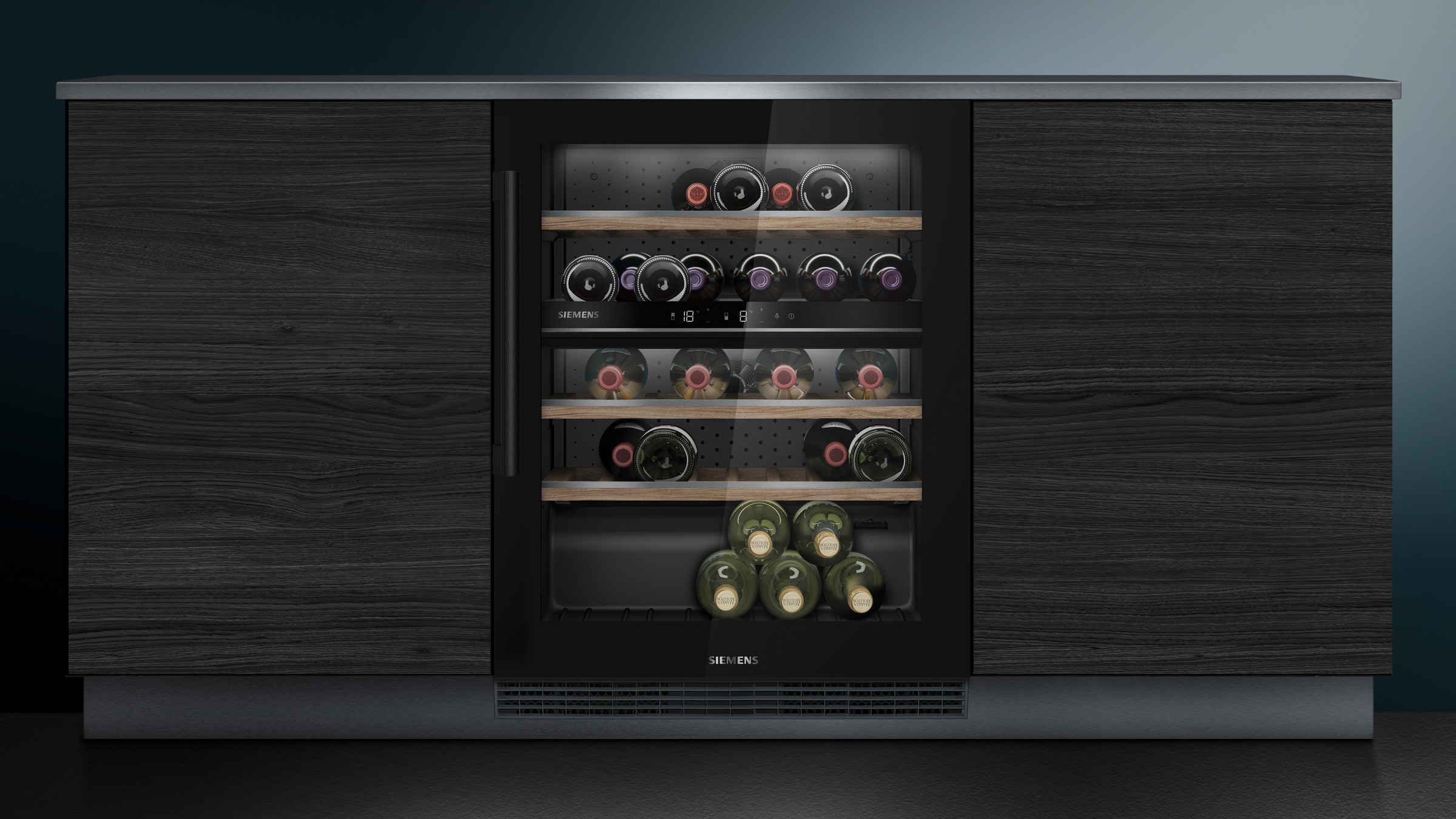 Thumbnail - SIEMENS Weinkühlschrank "KU21WAHG0", für 44 St. Standardflaschen á 075l