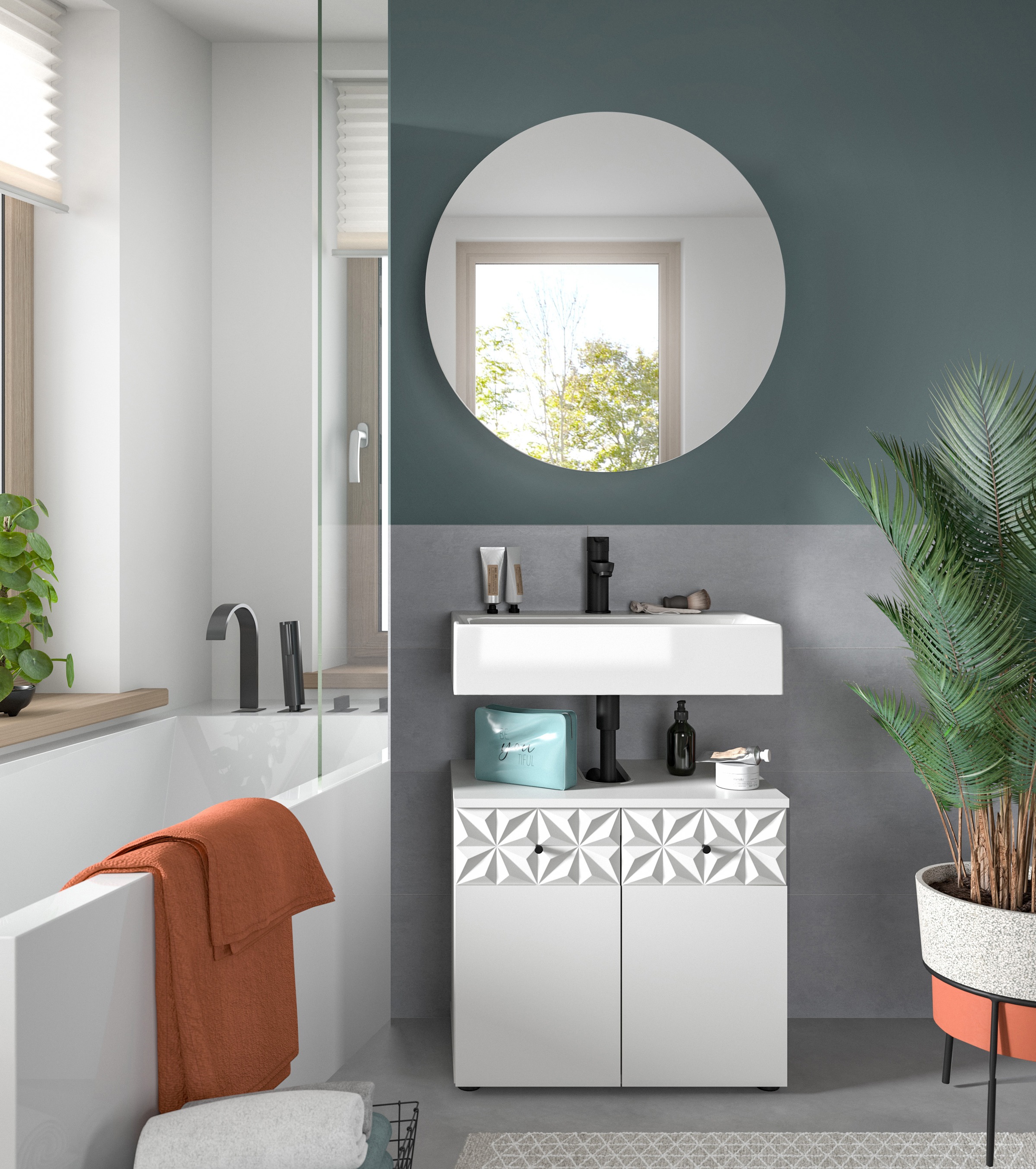 INOSIGN Badezimmer-Set "VICENZA, TOPSELLER, Breite 60cm, 2-teilig, mit Orna günstig online kaufen