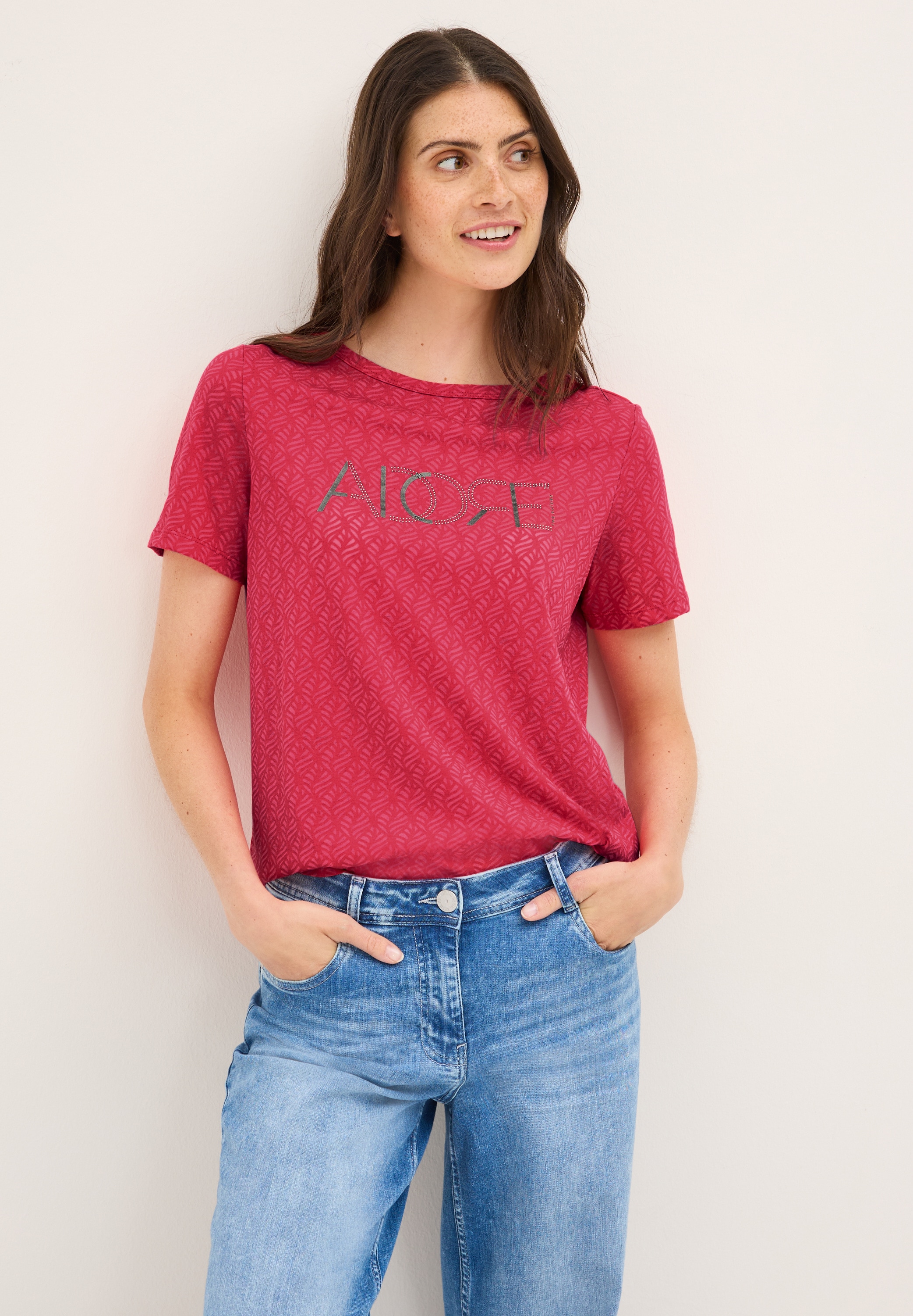 Cecil T-Shirt, mit Burnout-Optik günstig online kaufen