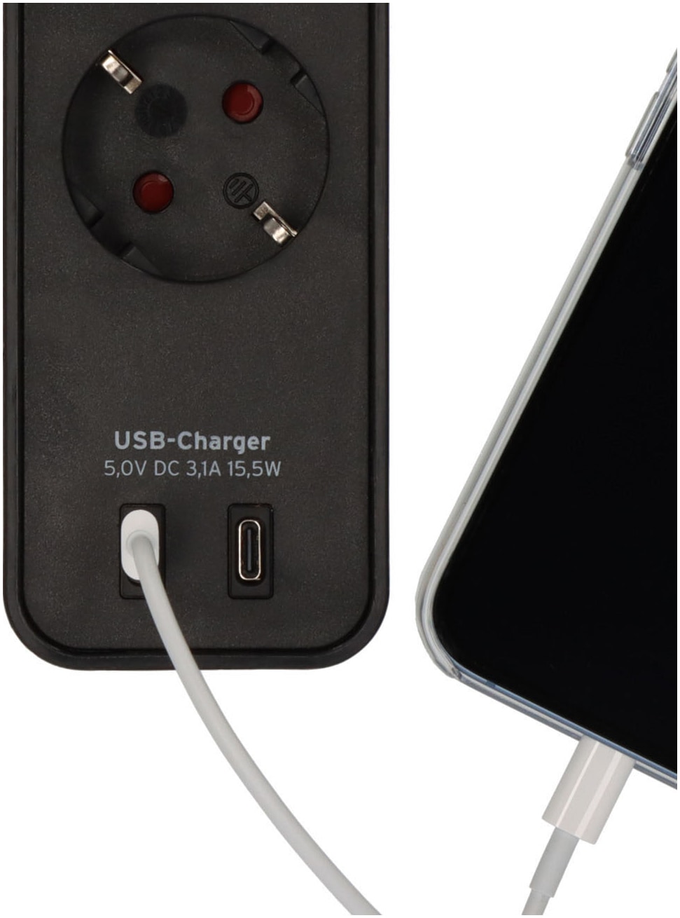 Brennenstuhl Steckdosenleiste »Ecolor H05VV-F3G1,5 1,5m 4-fach mit 2 USB-C-Ladebuchsen« (USB-Anschlüsse Kabellänge 1,5 m)