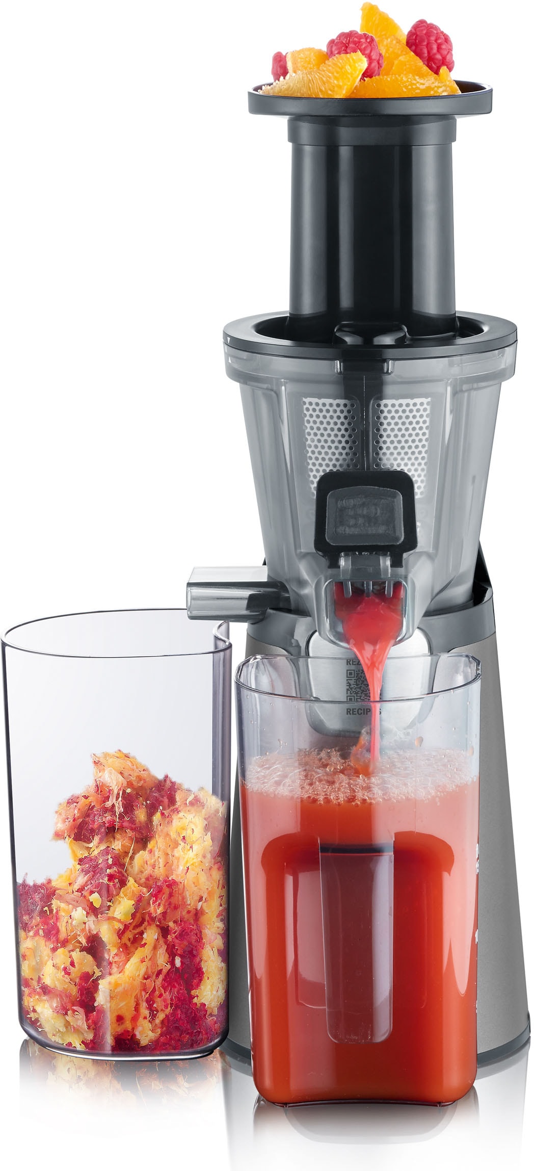 Severin Slow Juicer "ES 3571", 150 W, für Säfte, Sorbets, Marmelade uvm., mit Easy-Clean Konzept