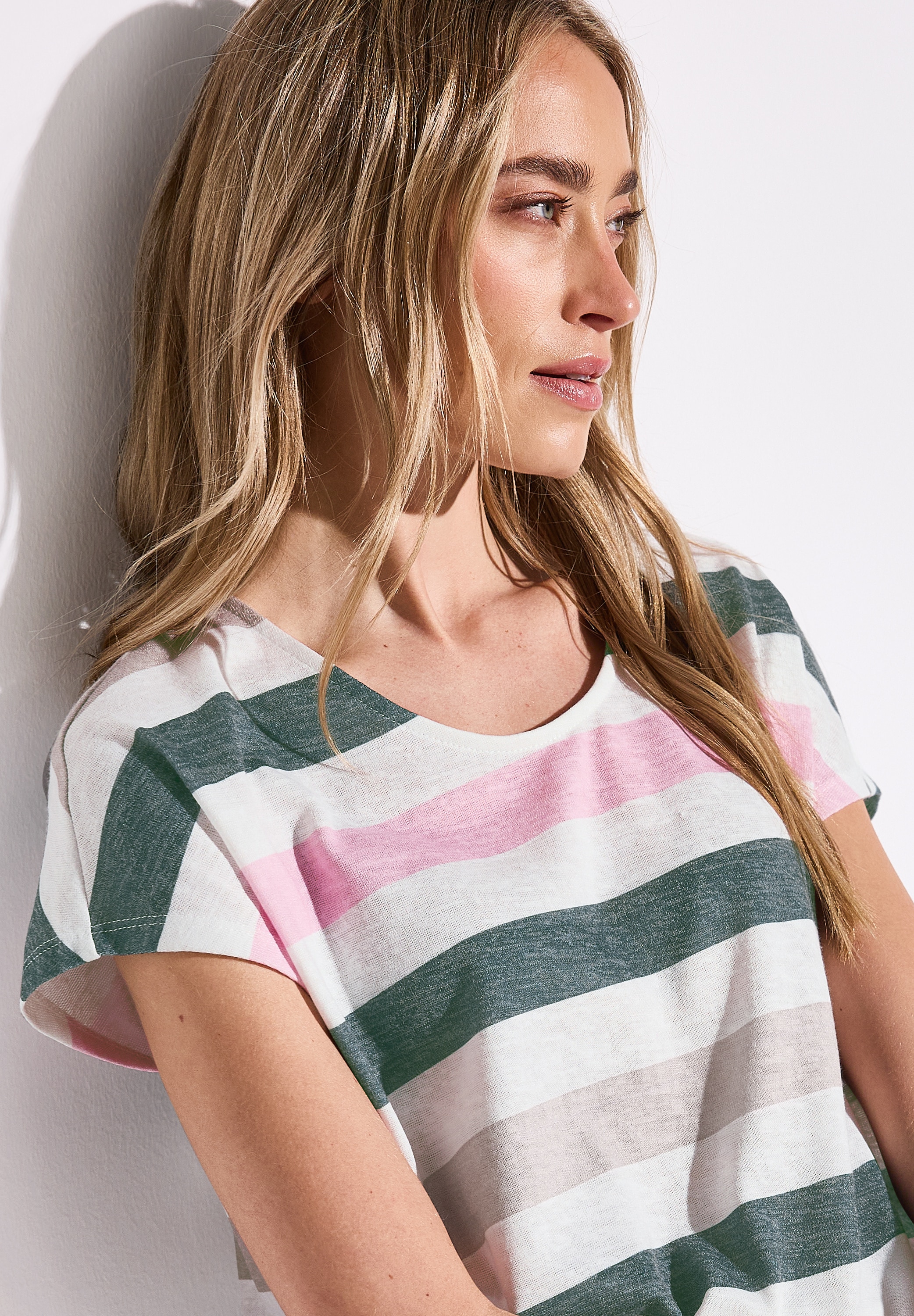 STREET ONE Shirttop, mit Streifen Muster