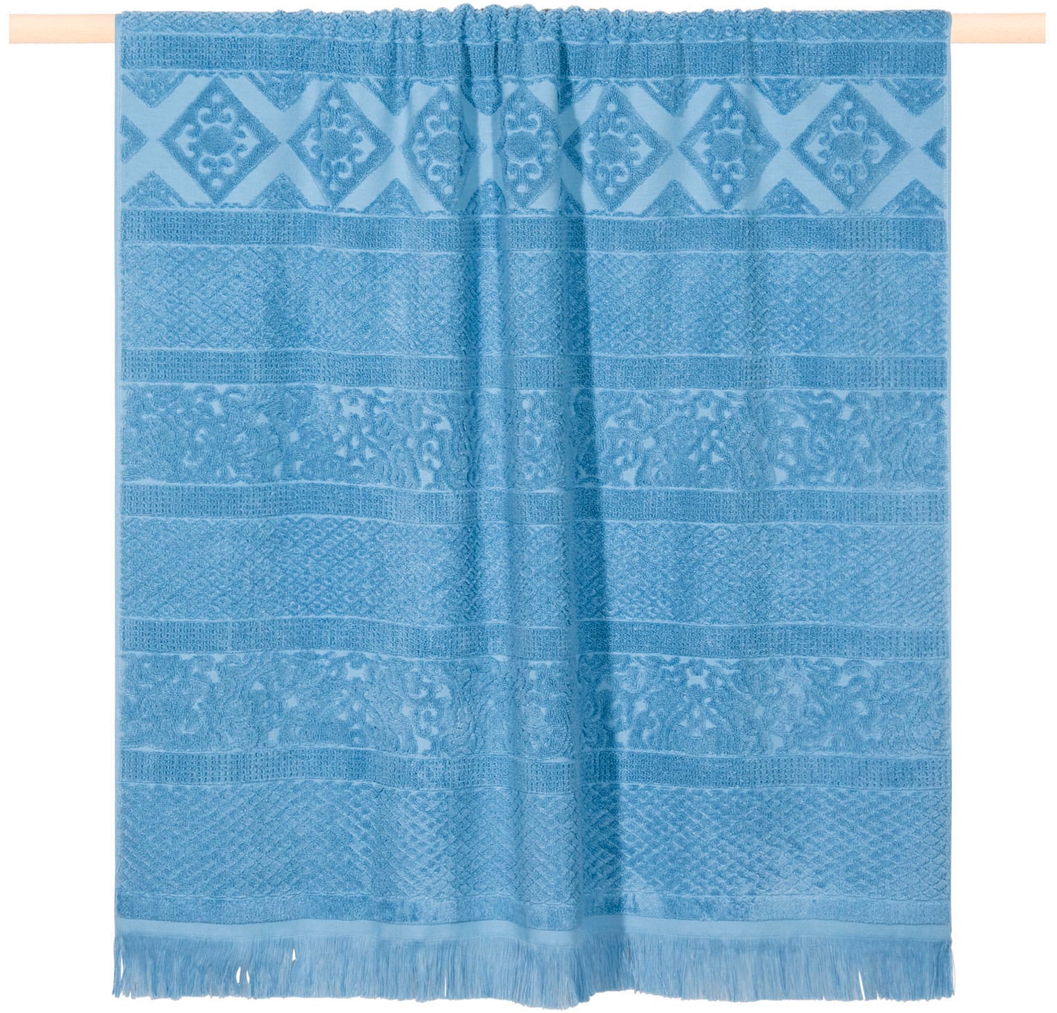 PAD Handtuch "HARLEM, 50x100 cm" hochwertige Jacquard-Webung, besonders weicher Griff, mit Fransen