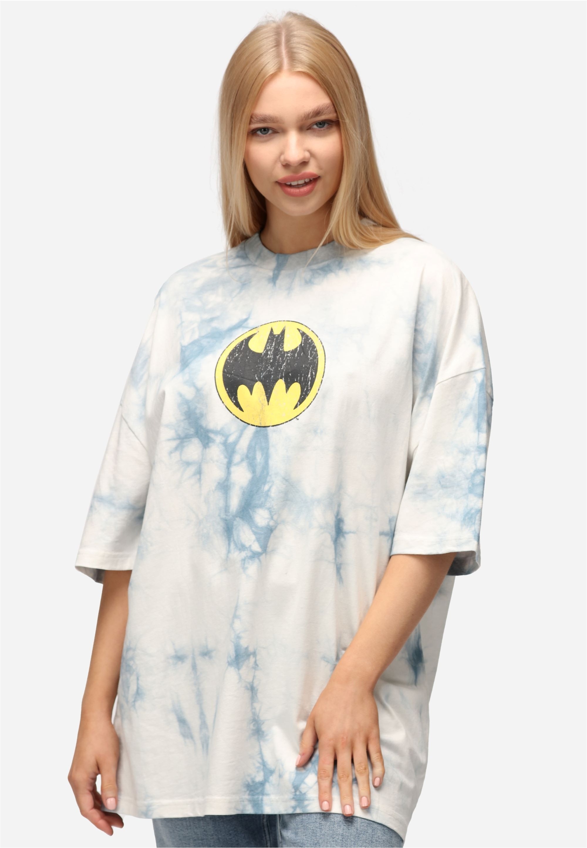 Thumbnail - Recovered T-Shirt "Batman Split Graphic" 1 Stk. mit coolem Batman-Print