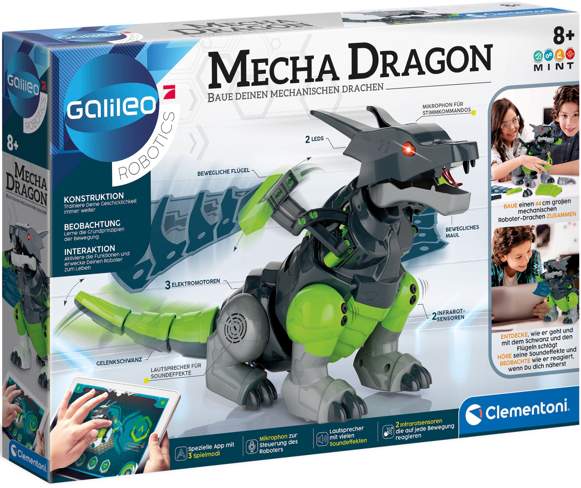Experimentierkasten »Galileo, Mecha Dragon«, mit App-Funktion; Made in Europe