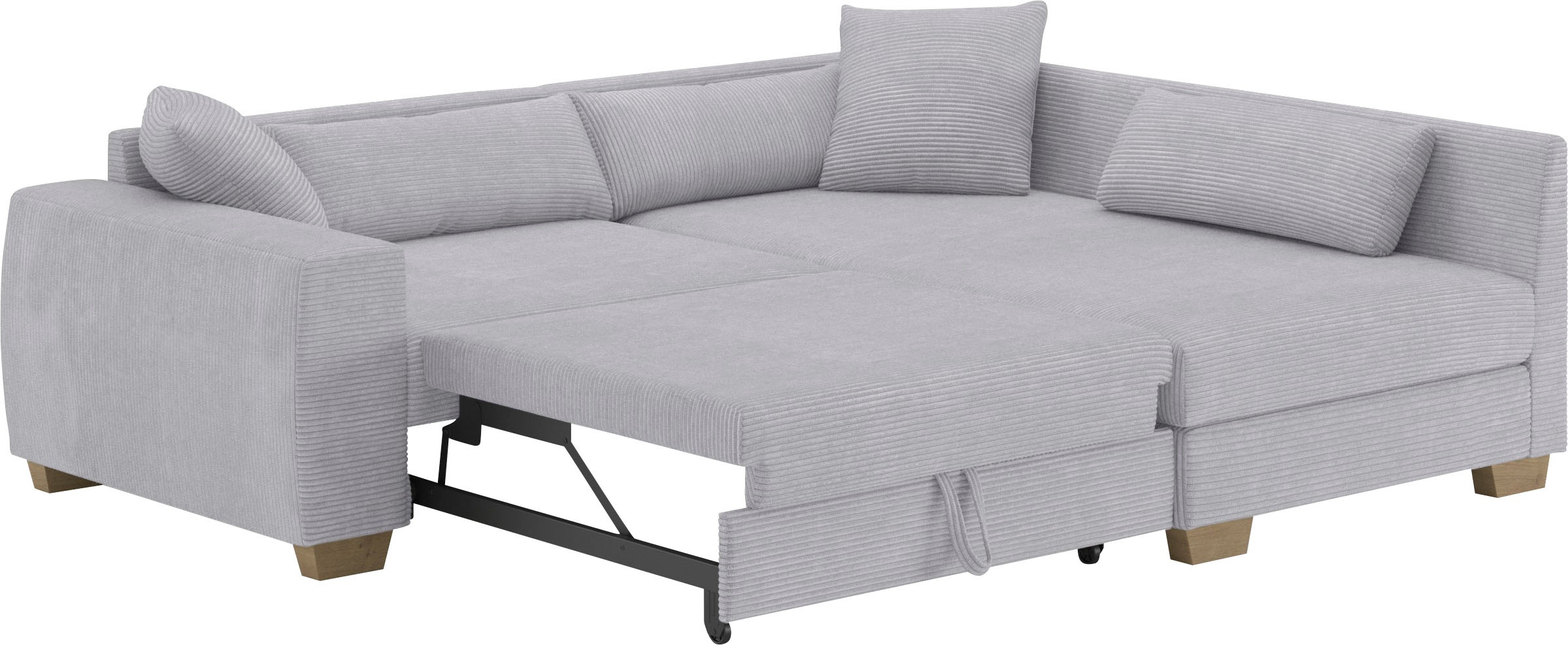 Mr. Couch Ecksofa »Helena L-Form«, Mit Federkern, wahlweise mit Bettfunktion und Taschenfederkern
