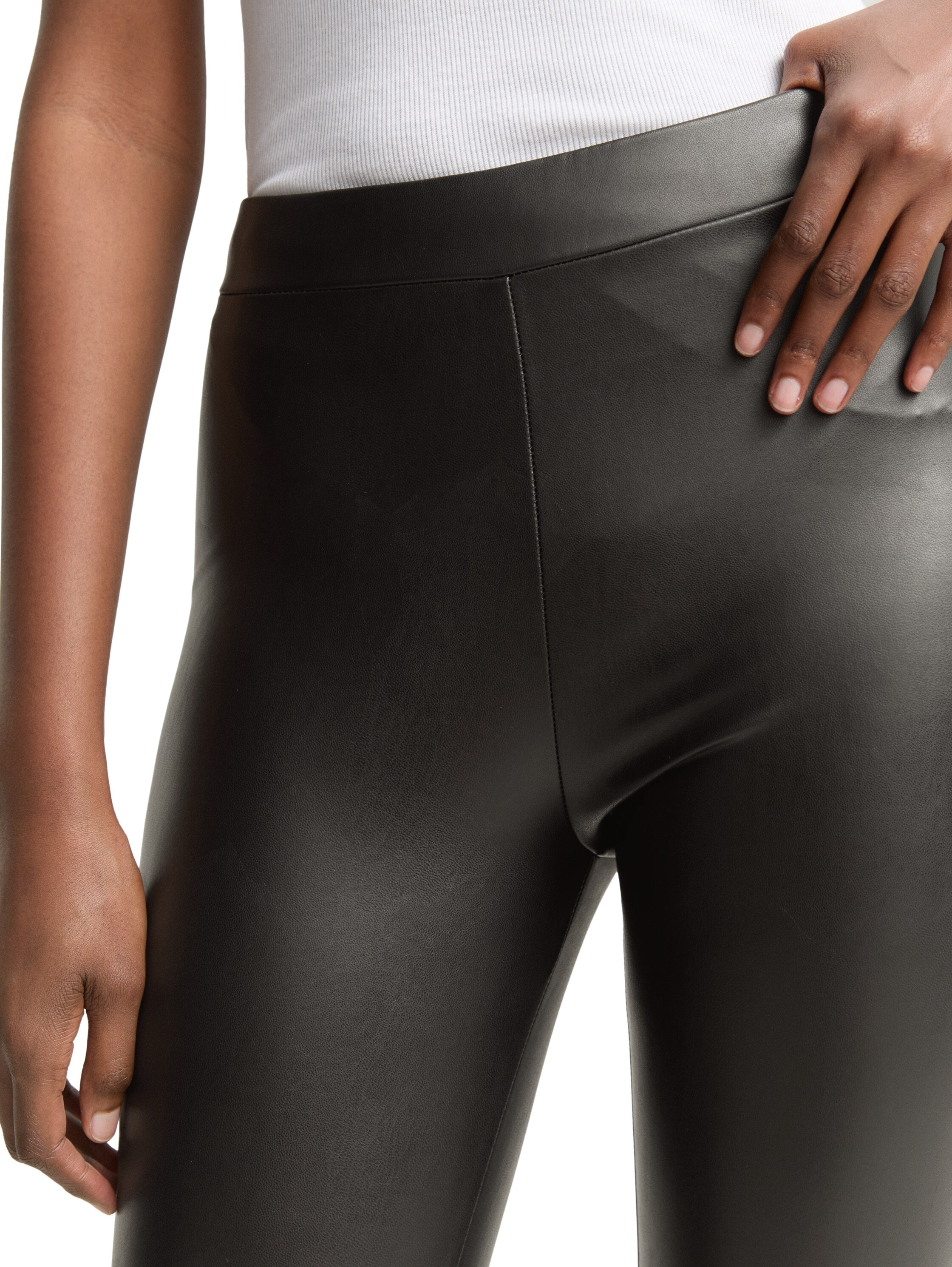 TOM TAILOR Denim Leggings  in Lederoptik