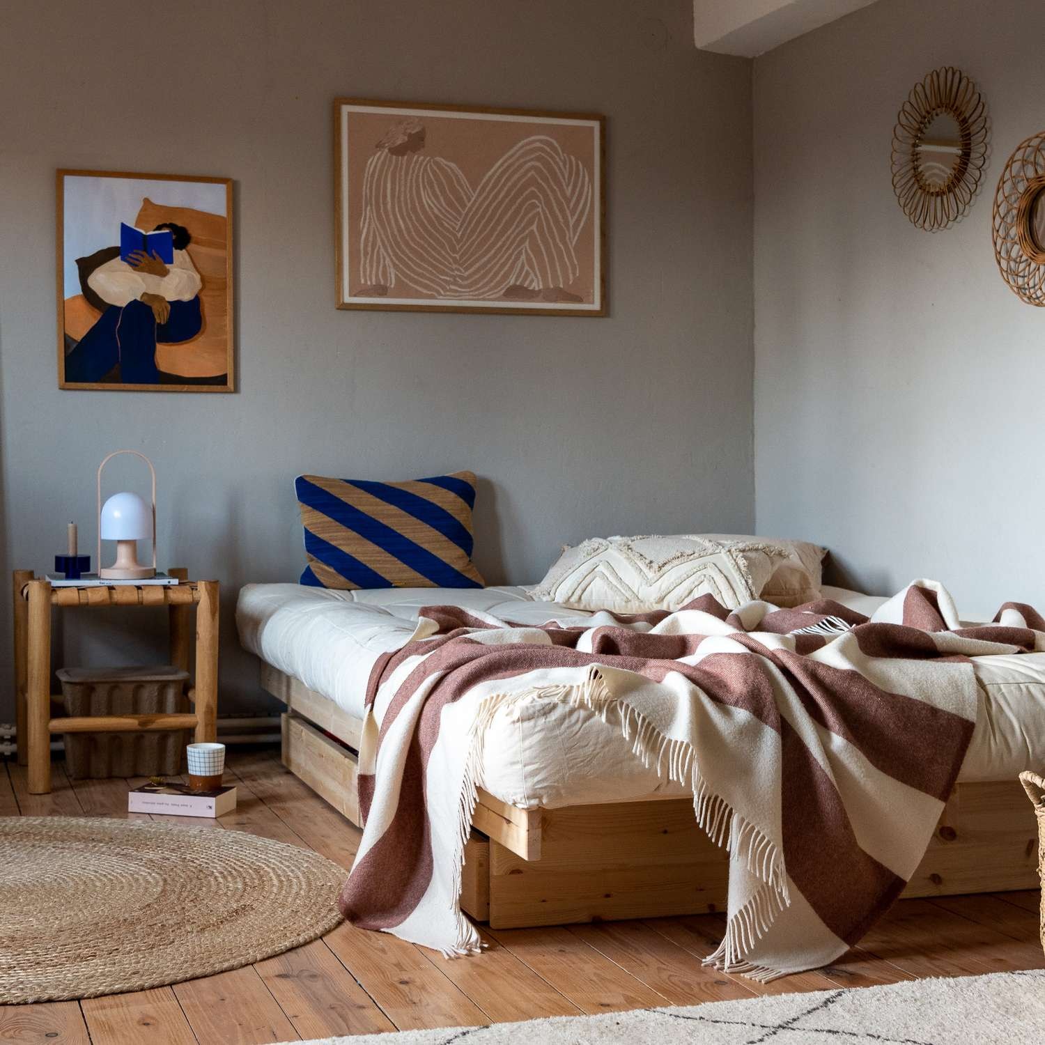 Karup Design Bettgestell »Kanso Bed, Stauraumbett, Bett mit oder ohne Schubladen«, Bett mit/ohne Schubladen, inkl Lattenrost, FSC®zertifiert