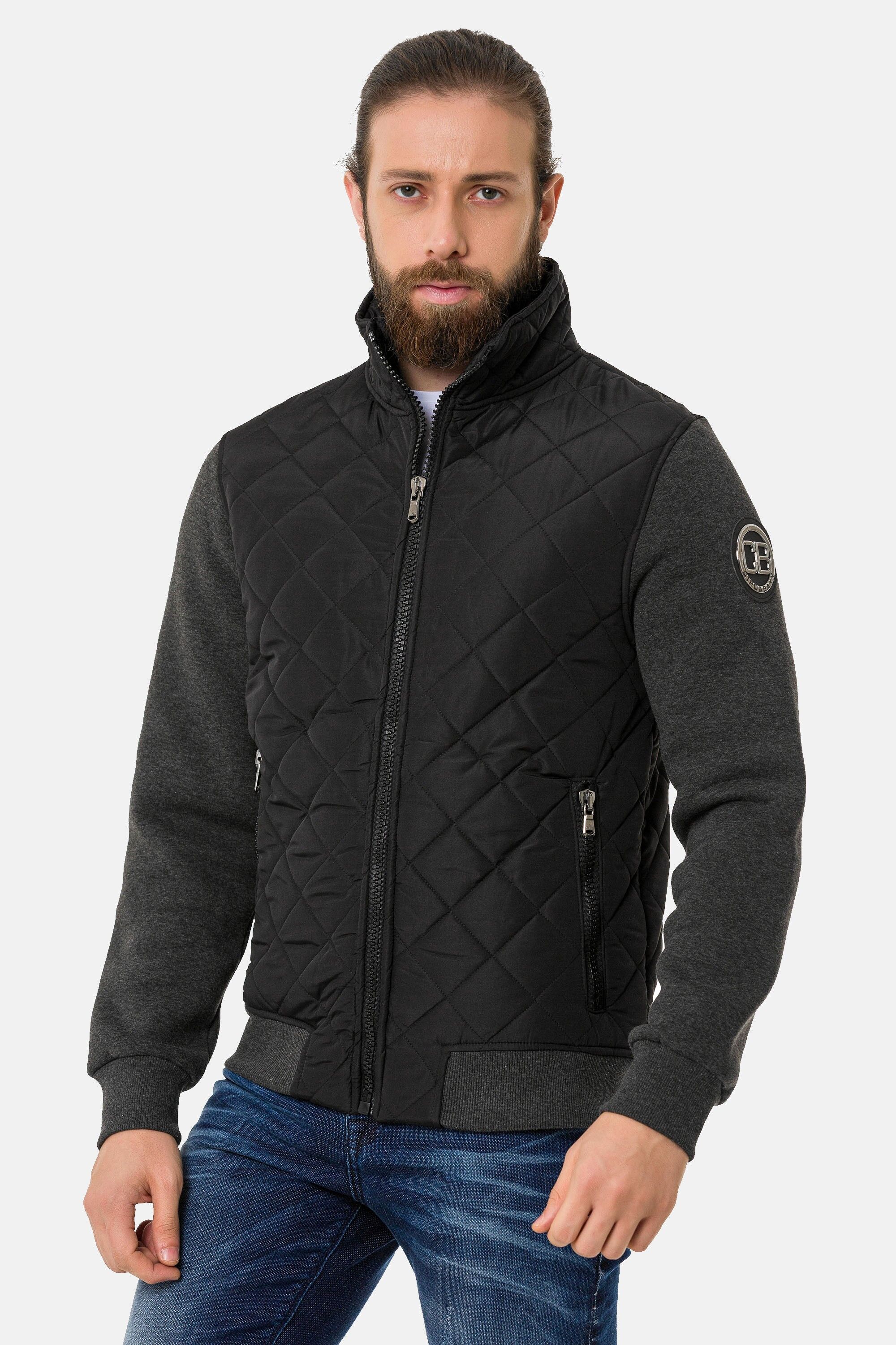 Cipo & Baxx Outdoorjacke "Jacke" ohne Kapuze mit Sweatärmeln
