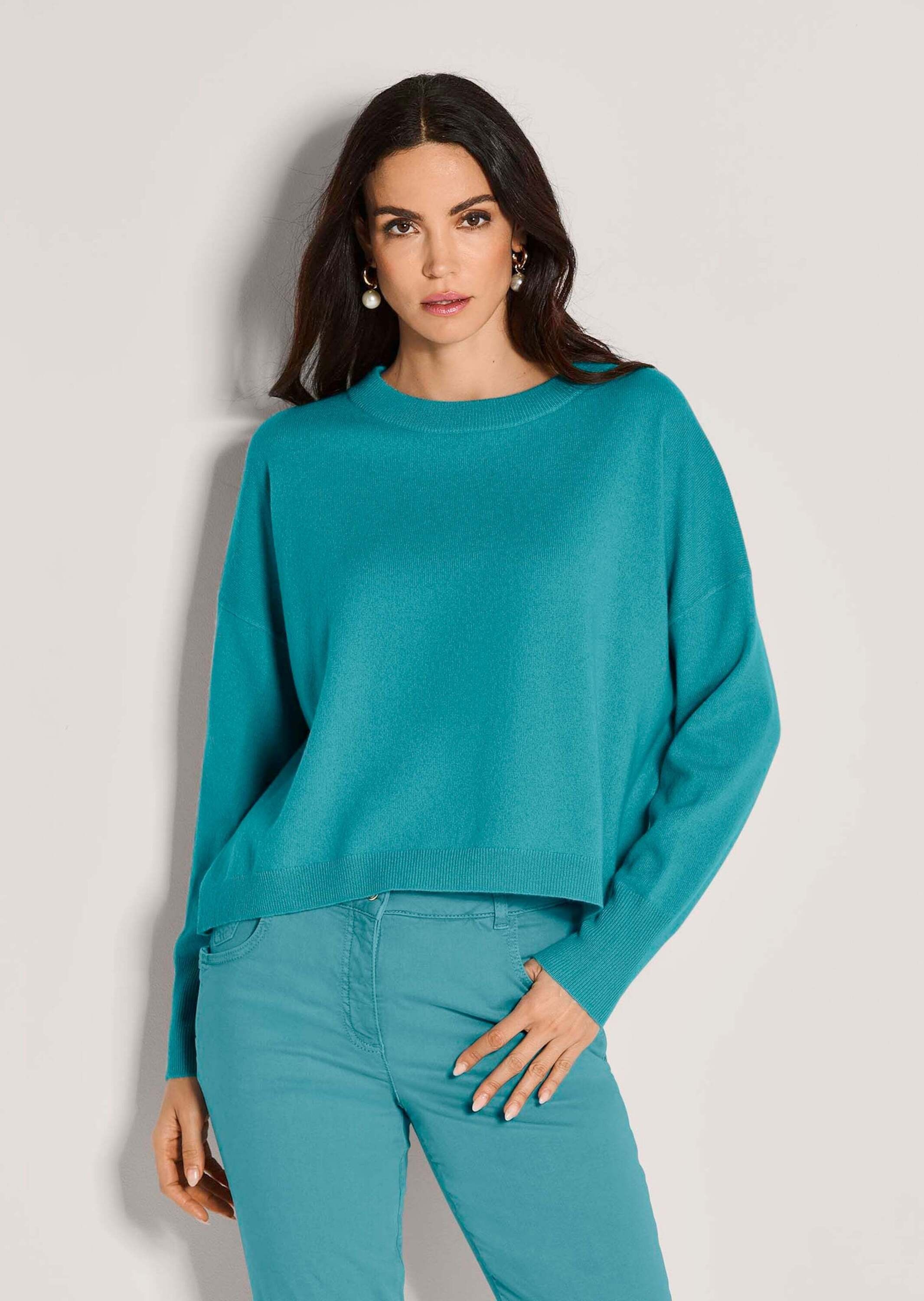 MADELEINE Longpullover »Strickpullover Kaschmir Pullover mit Rundhalsausschnitt«