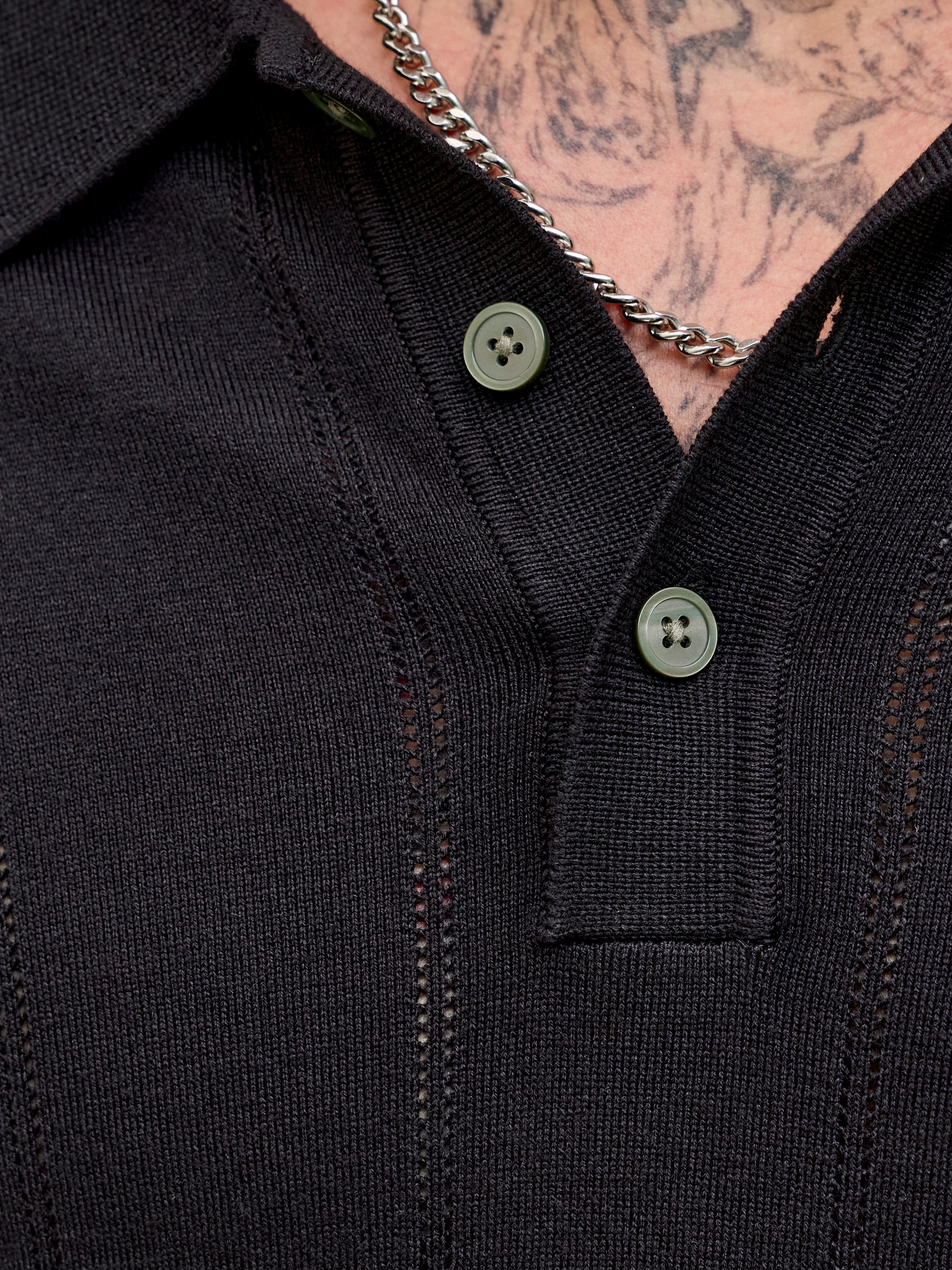 Jack & Jones Polokragenpullover »JPRBLAWILLIAM STRUCTURE KNIT POLO SS SN« Viskosemischung, regular fit