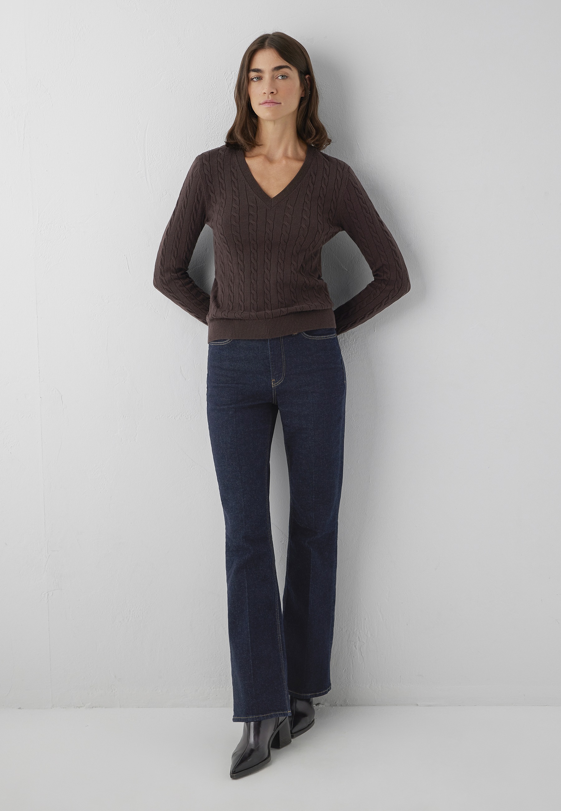 Mavi Langarmshirt »V-NECK SWEATER« Pullover Feinstrick