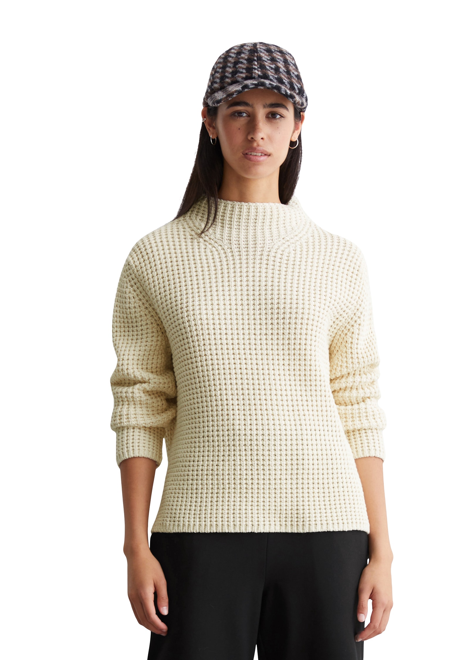 Marc OPolo DENIM Stehkragenpullover, mit angesagtem Strickmuster