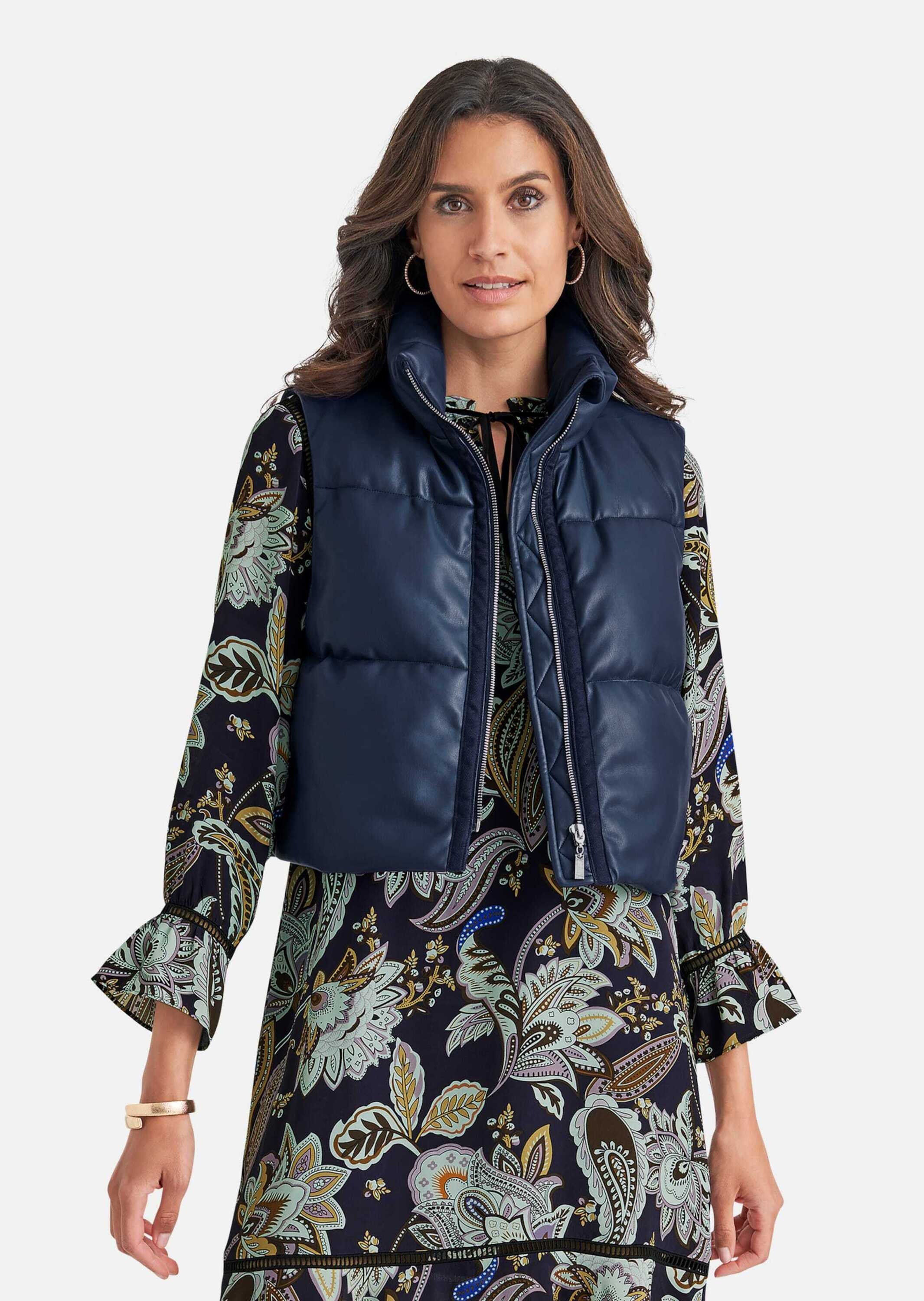 Thumbnail - MADELEINE Kurzweste "Weste Kurze Steppweste in Lederoptik"