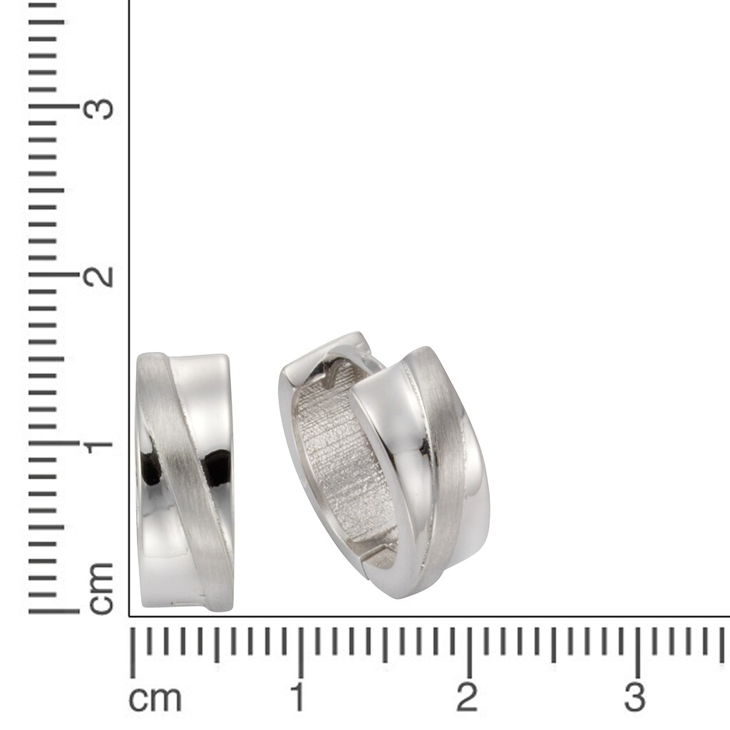 Vivance Paar Creolen »925 Silber rhodiniert glanz/matt«