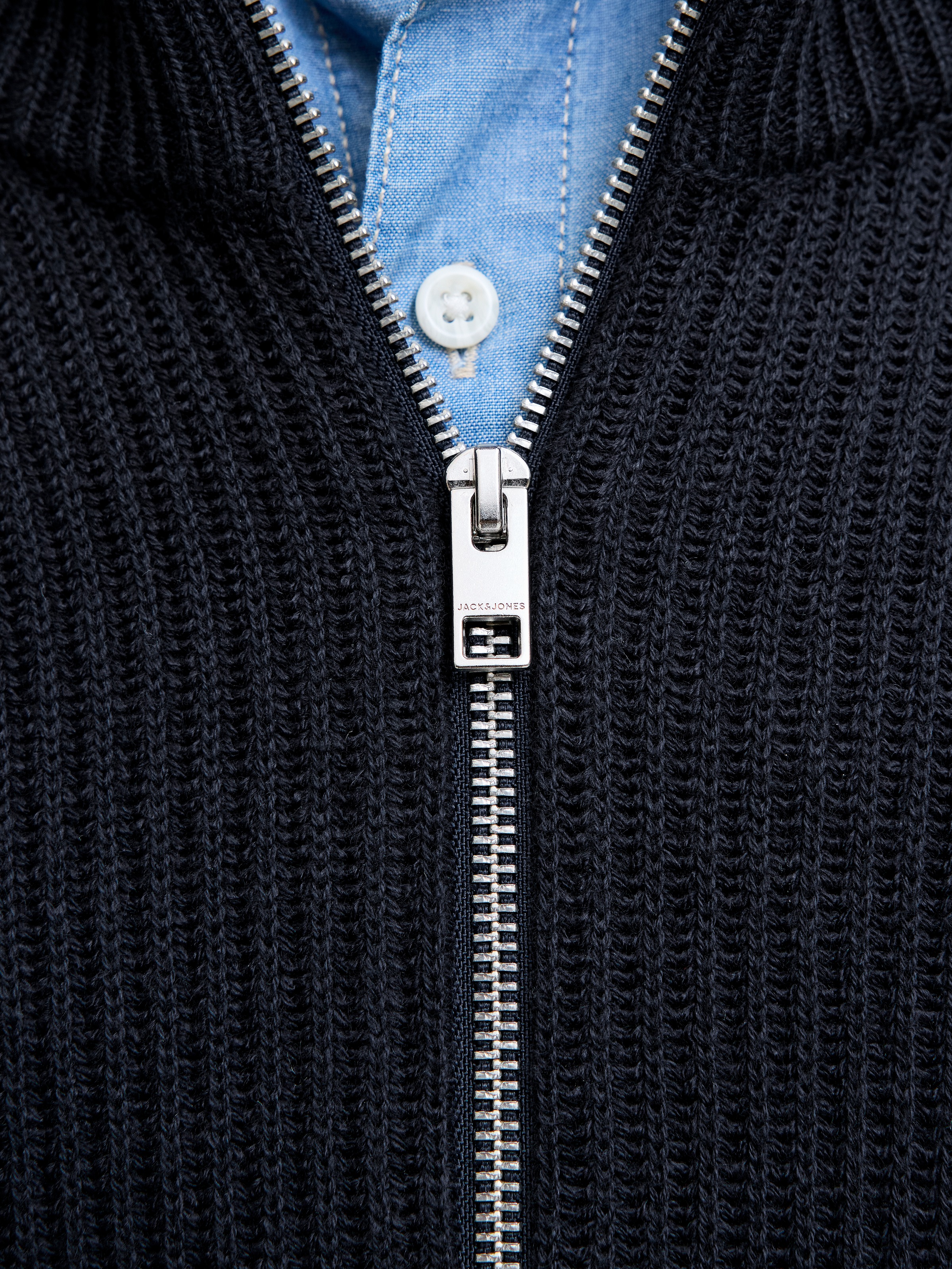Jack & Jones Strickjacke »JJPANNEL KNIT ZIP CARDIGAN AW25«