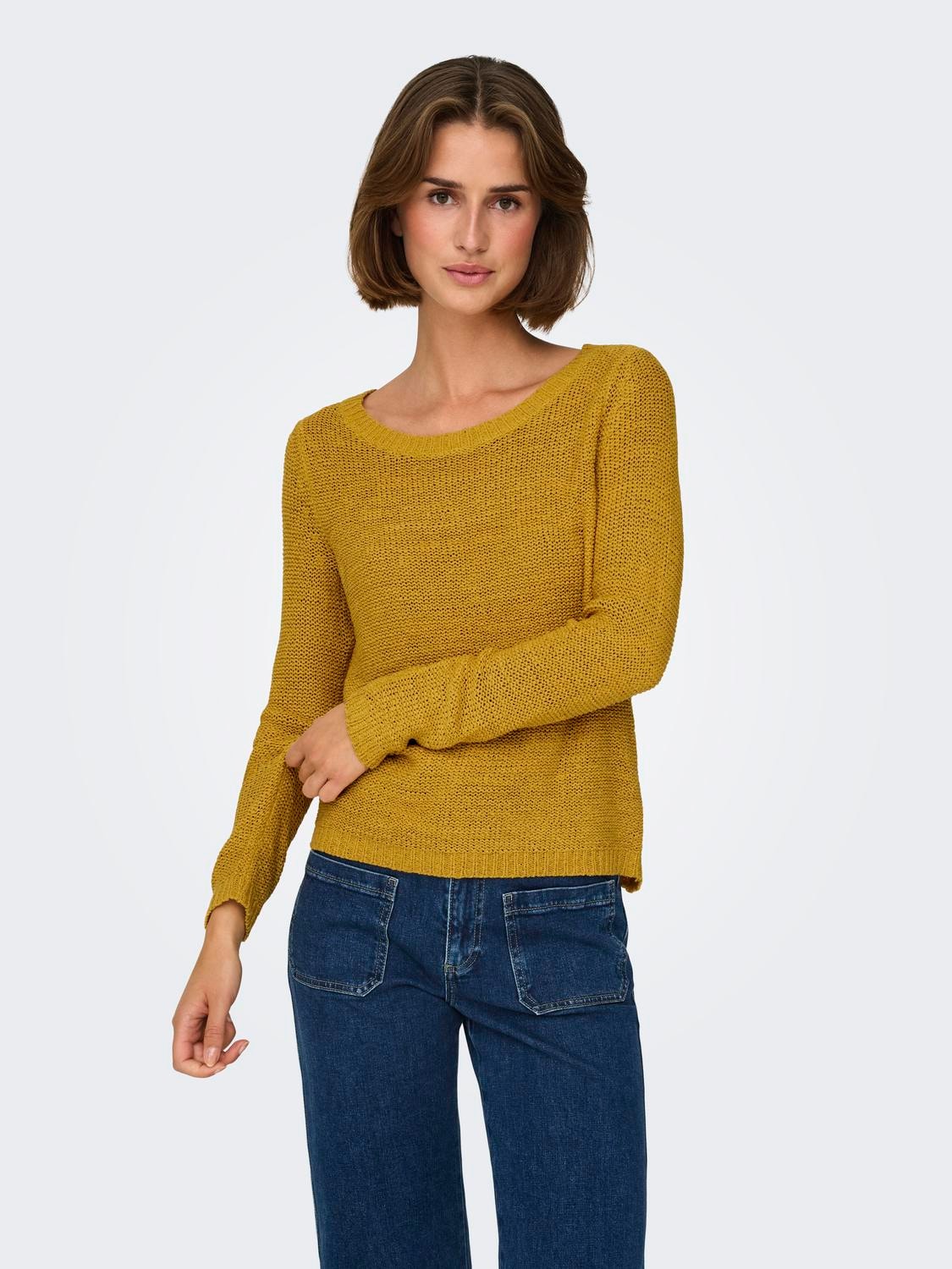 ONLY Strickpullover "ONLGEENA XO L/S PULLOVER KNT NOOS", mit Rundhalsaussch günstig online kaufen