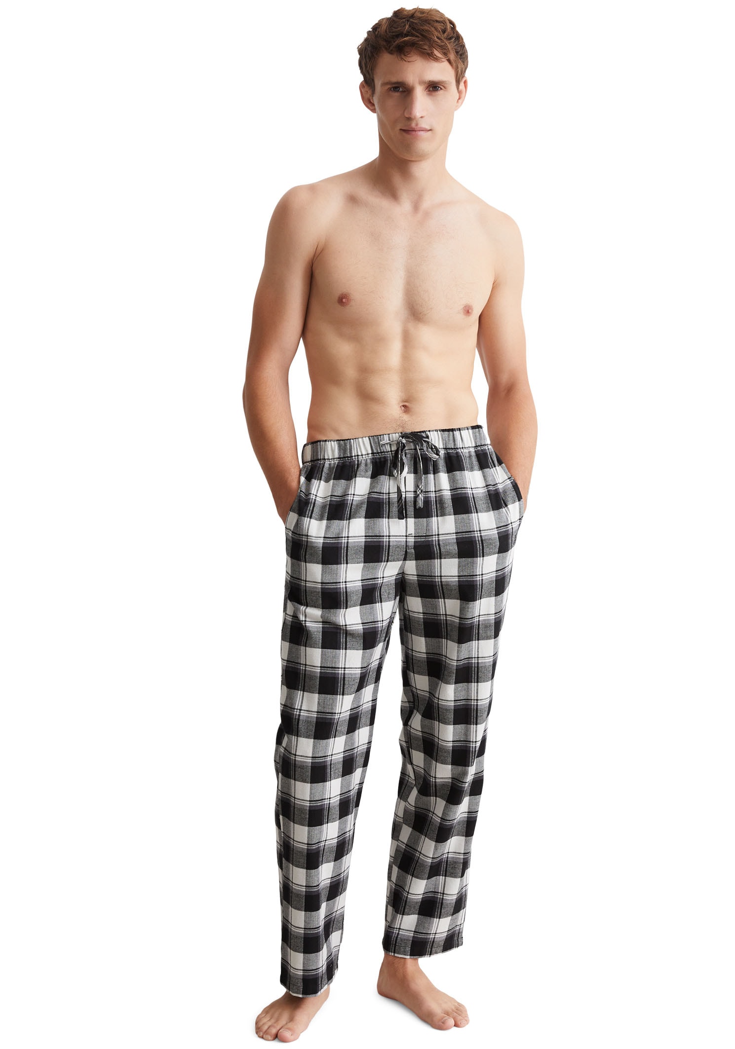 Marc OPolo Pyjamahose "Homey Flanne", mit Bindeband und Eingriffstaschen günstig online kaufen