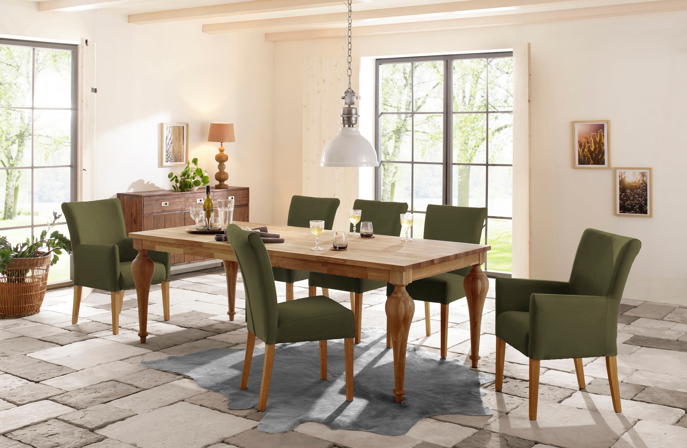 Home affaire Armlehnstuhl »King BESTSELLER!«, Luxus-Microfaser, Esszimmerstuhl mit bequemer Polsterung, Esszimmersessel mit Armlehnen