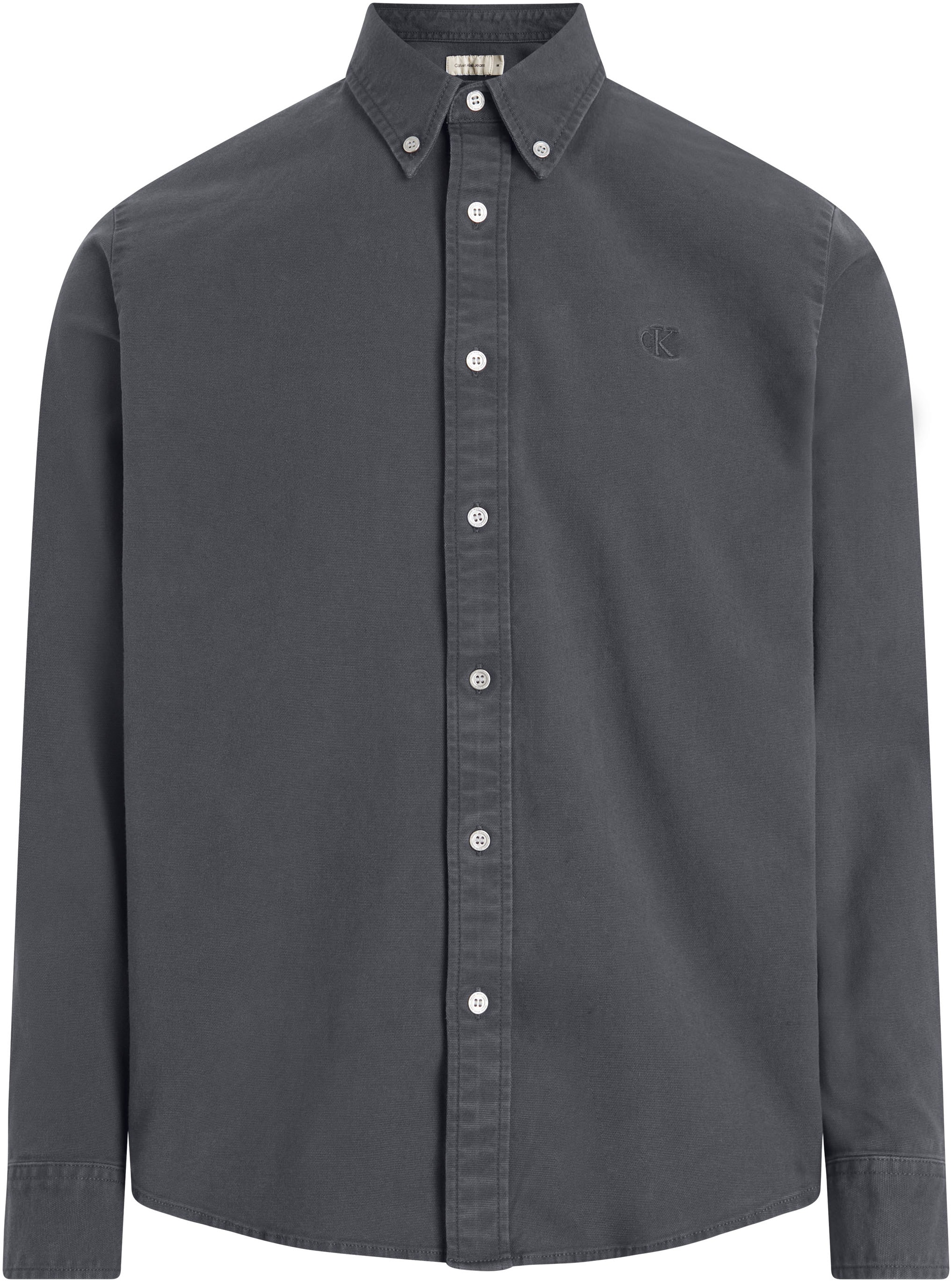 Calvin Klein Jeans Langarmhemd »GARMENT DYE SHIRT« mit Logostickerei