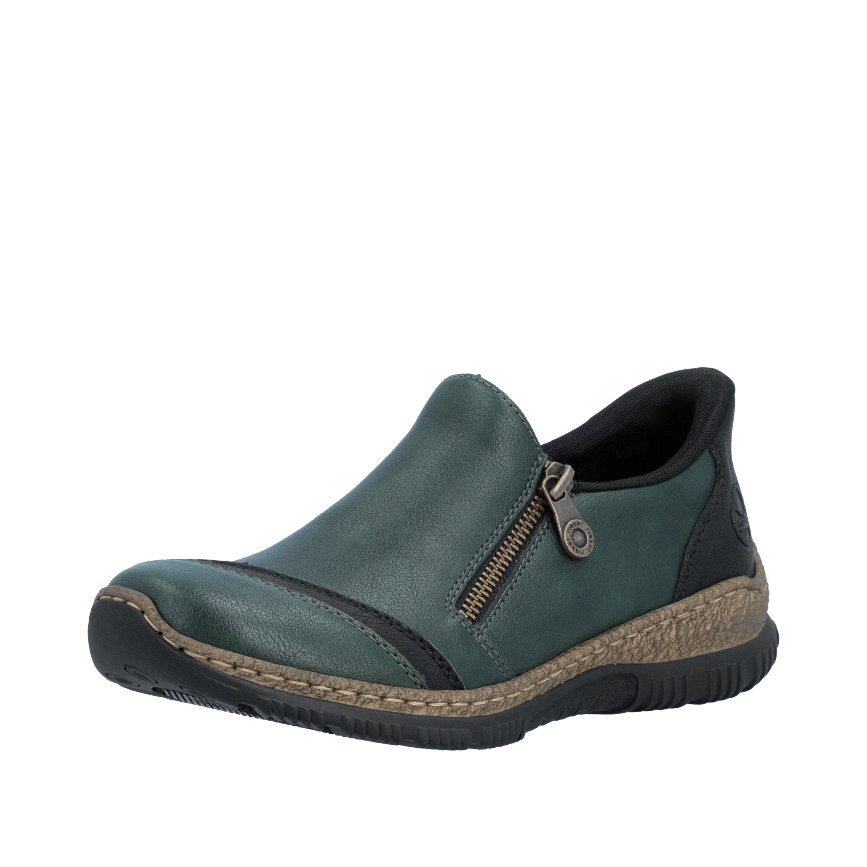 Rieker Slipper "Ready2GO" Casual-Halbschuh mit Reißverschluss und Stretcheinsatz