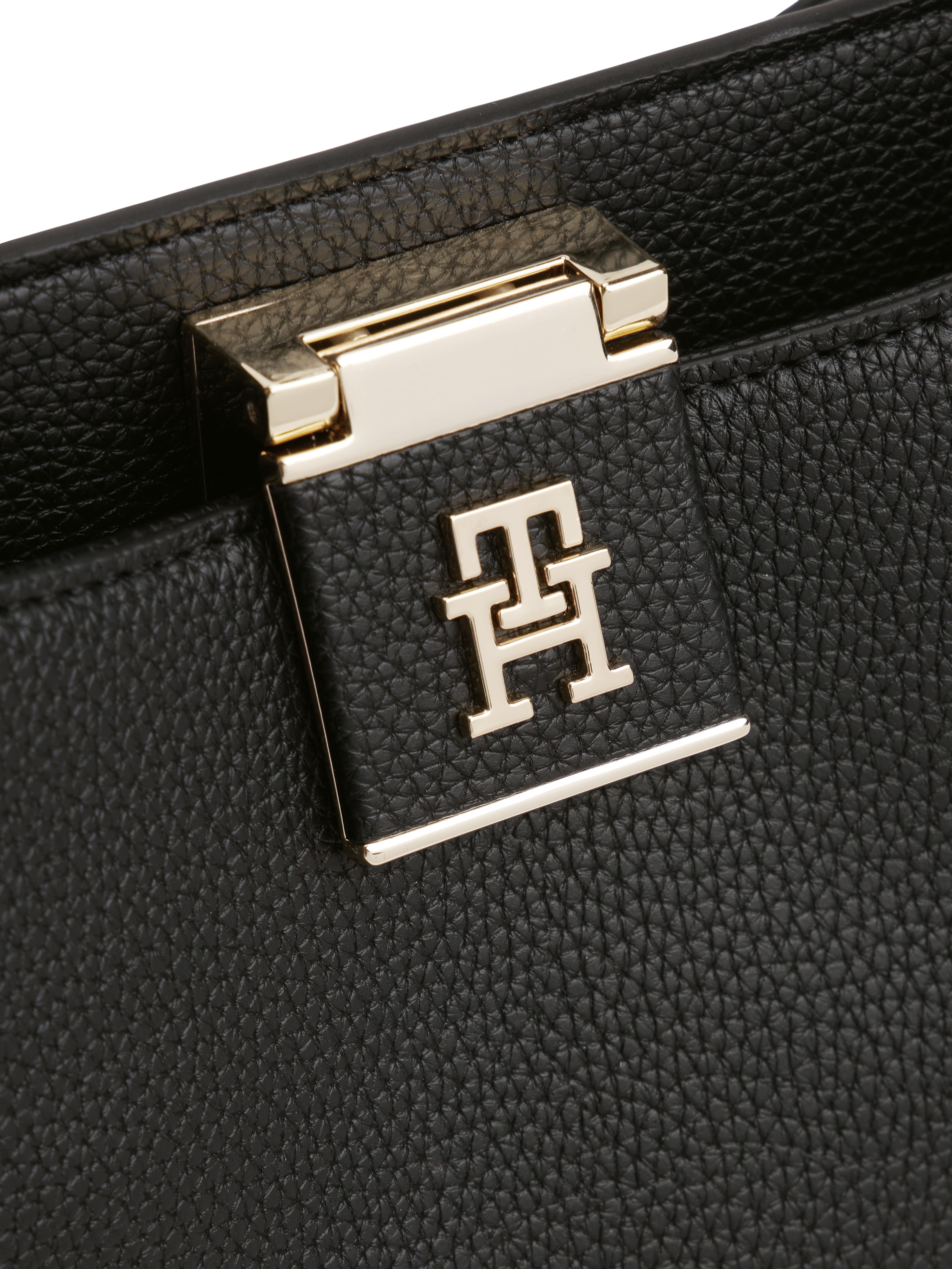 Tommy Hilfiger Satchel »TH HER MED SATCHEL«, Damen Handtasche, Tragetasche, Umhängetasche mit TH- Steckverschluss