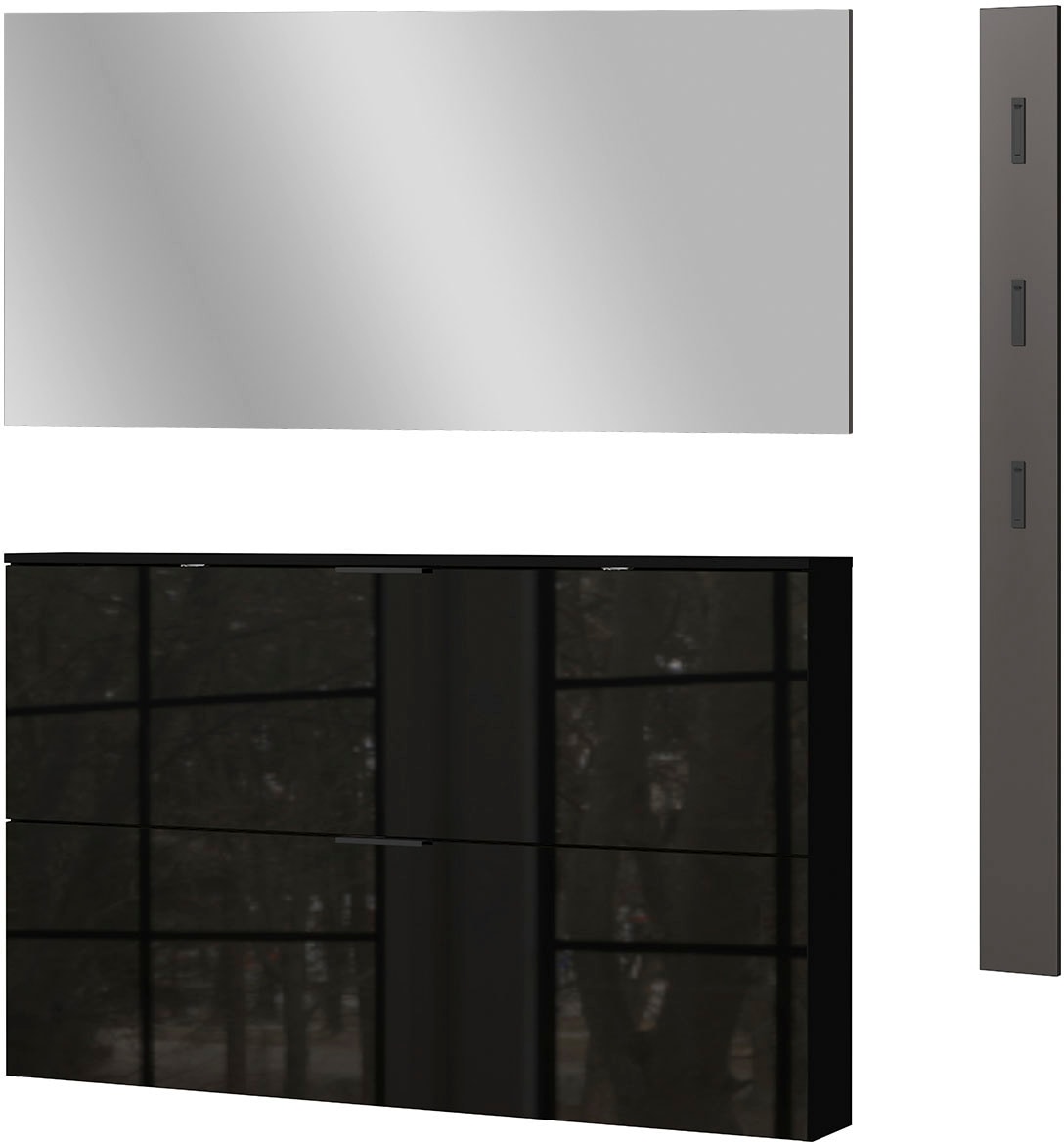 GERMANIA Garderoben-Set "Valega" 3 Stk. tlg. inkl. Schuhschrank mit Glasfro günstig online kaufen