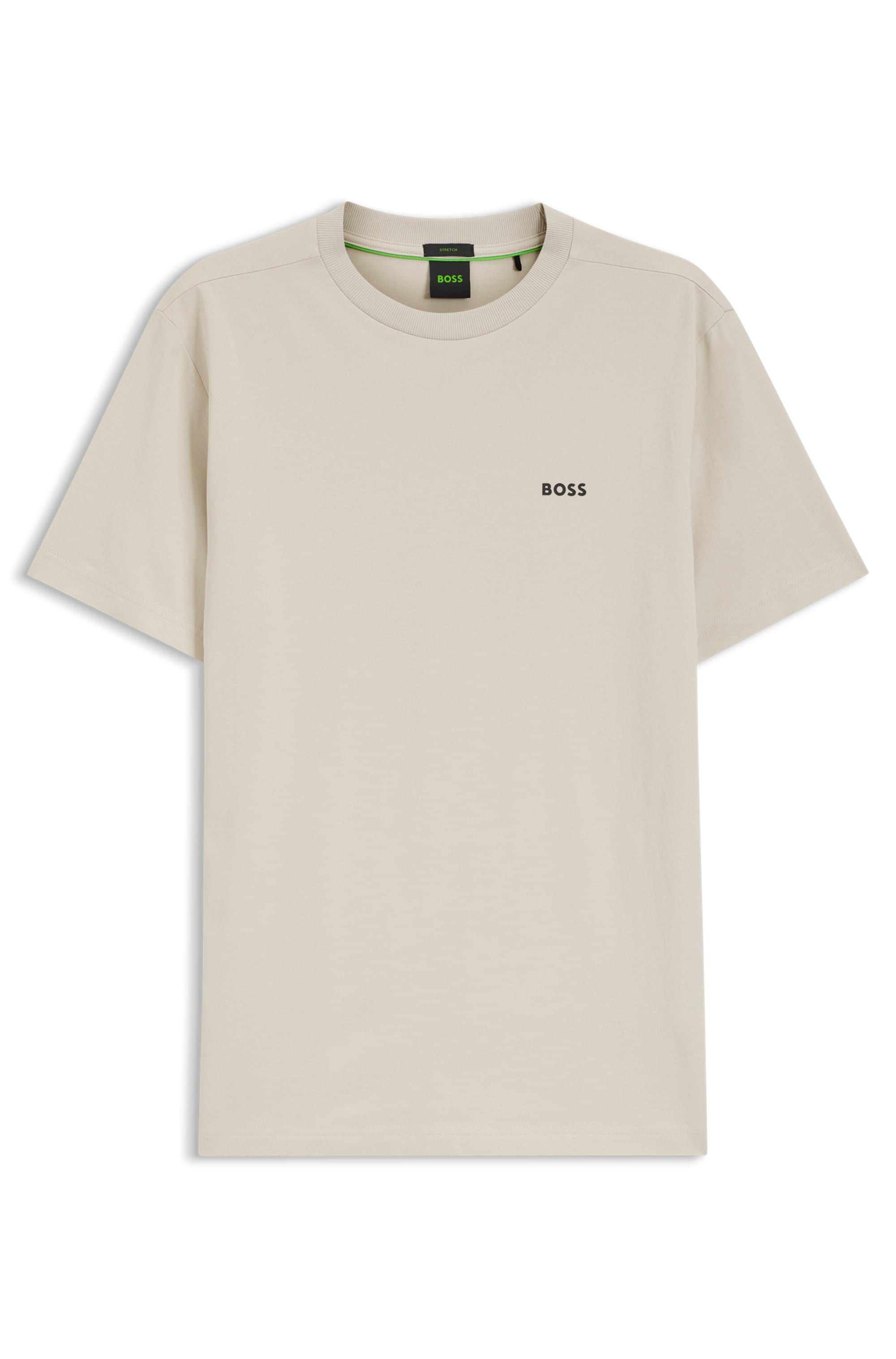 BOSS GREEN Rundhalsshirt "Tee" mit gummiertem Kontrast-Logo günstig online kaufen