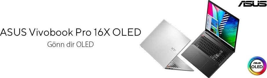 Asus Notebook »Vivobook Pro 16X OLED M7600QE-L2007W«, 40,6 cm, / 16 Zoll, AMD, Ryzen 7, GeForce RTX 3050 Ti, 1000 GB SSD, OLED-Display