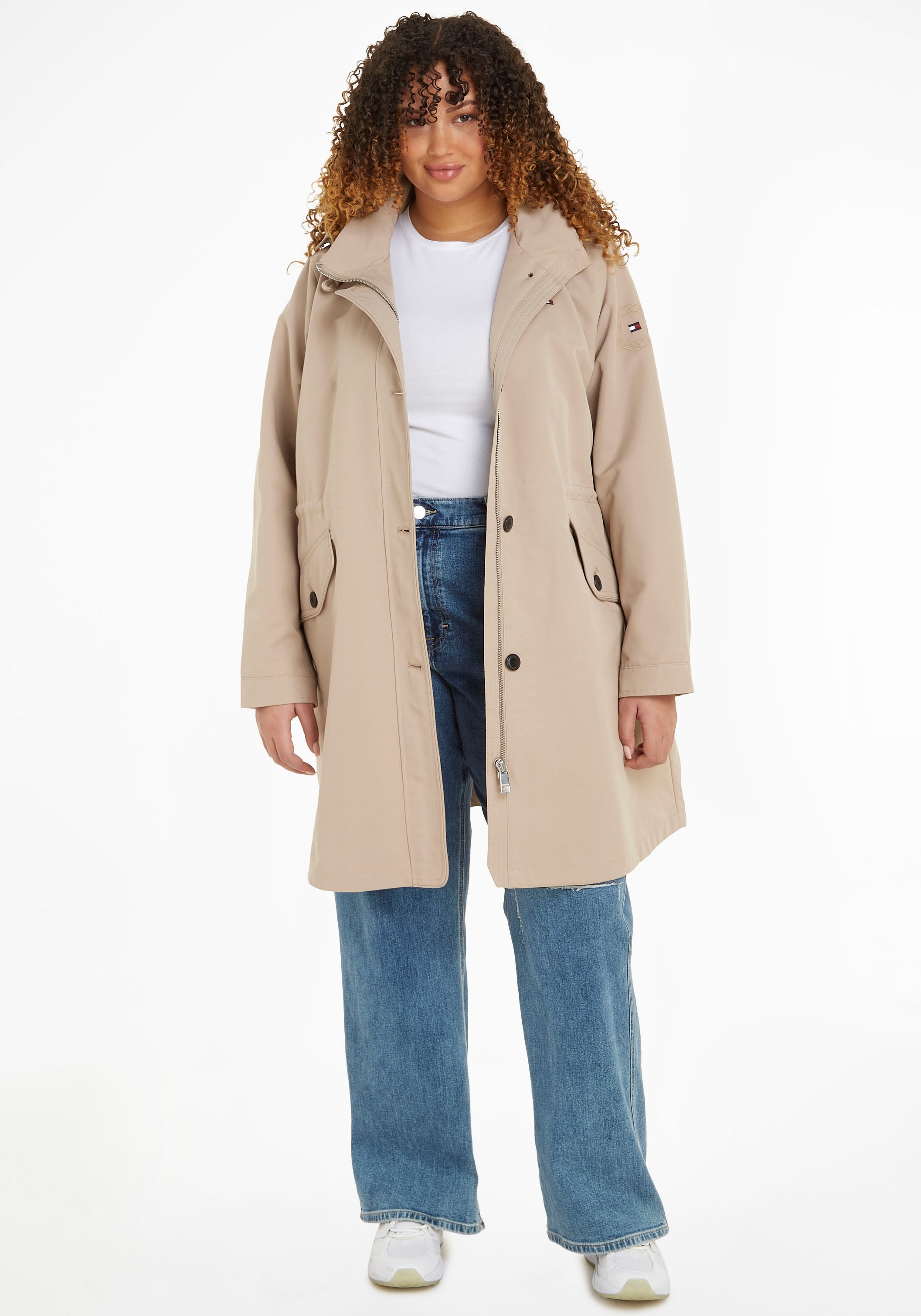 Tommy Hilfiger Curve Parka »CRV COTTON BLEND PARKA«, mit Kapuze, mit Tommy Hilfger... kaufen