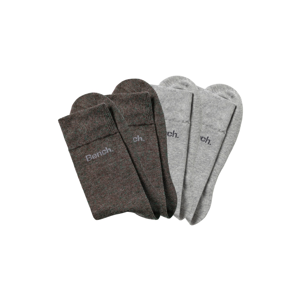 Bench. Basicsocken, (4 Paar), in angenehm weicher Markenqualität