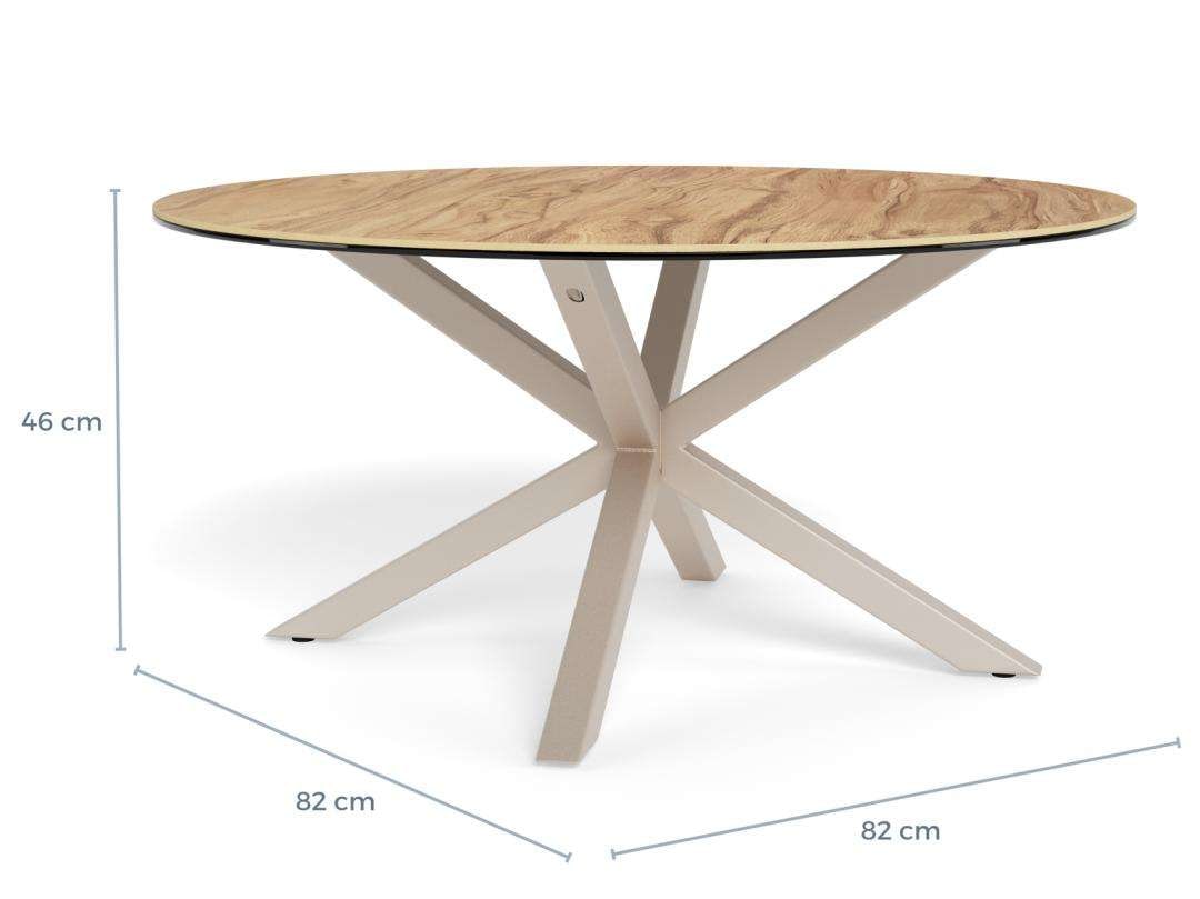 ACTONA GROUP Couchtisch »Kaffeetisch, Beistelltisch« Tisch, Wildeiche, Ø82x40cm