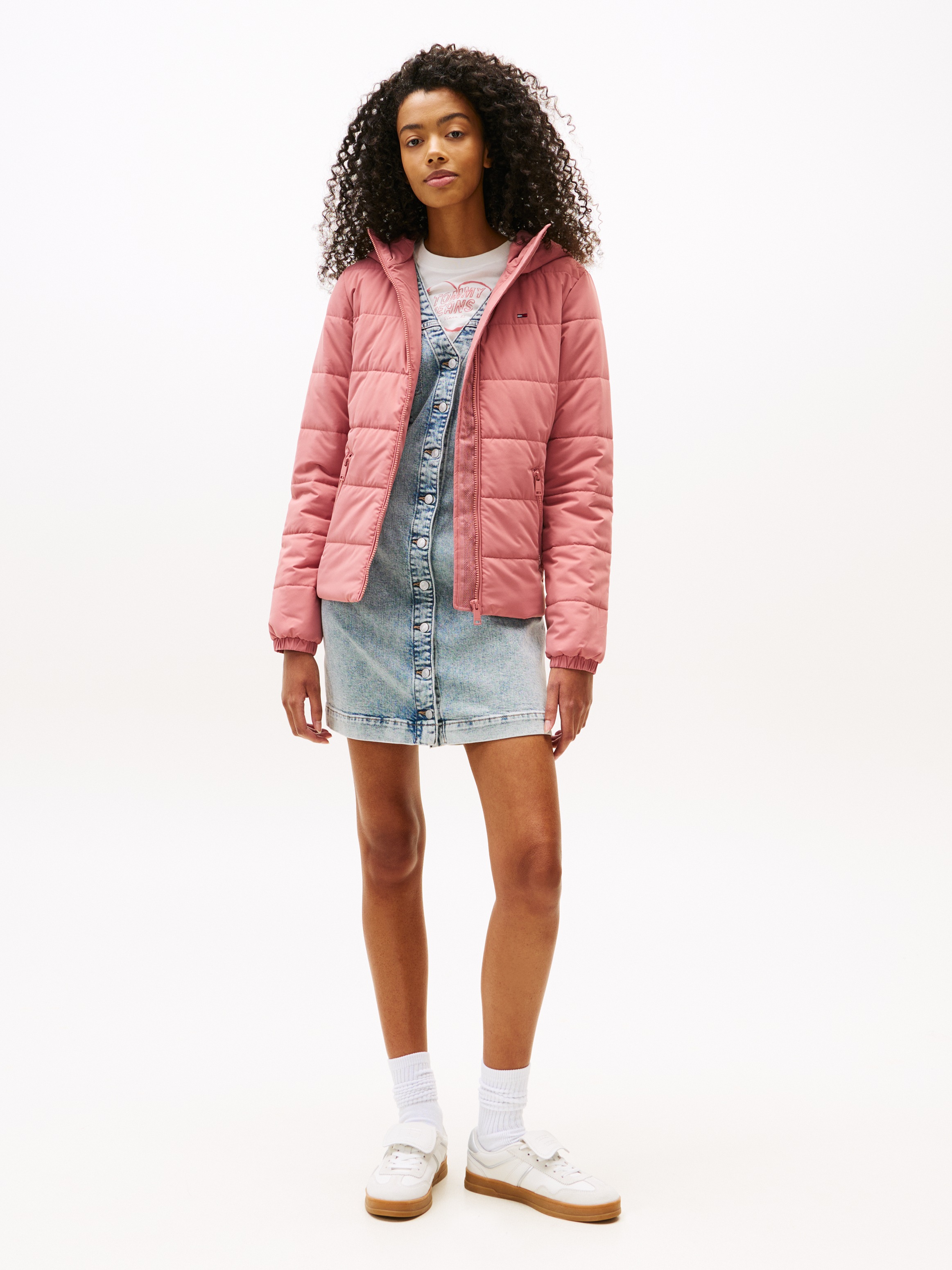 Tommy Jeans Steppjacke "TJW SLIM LW HOODED PADDED JACKET" mit Kapuze Steppw günstig online kaufen