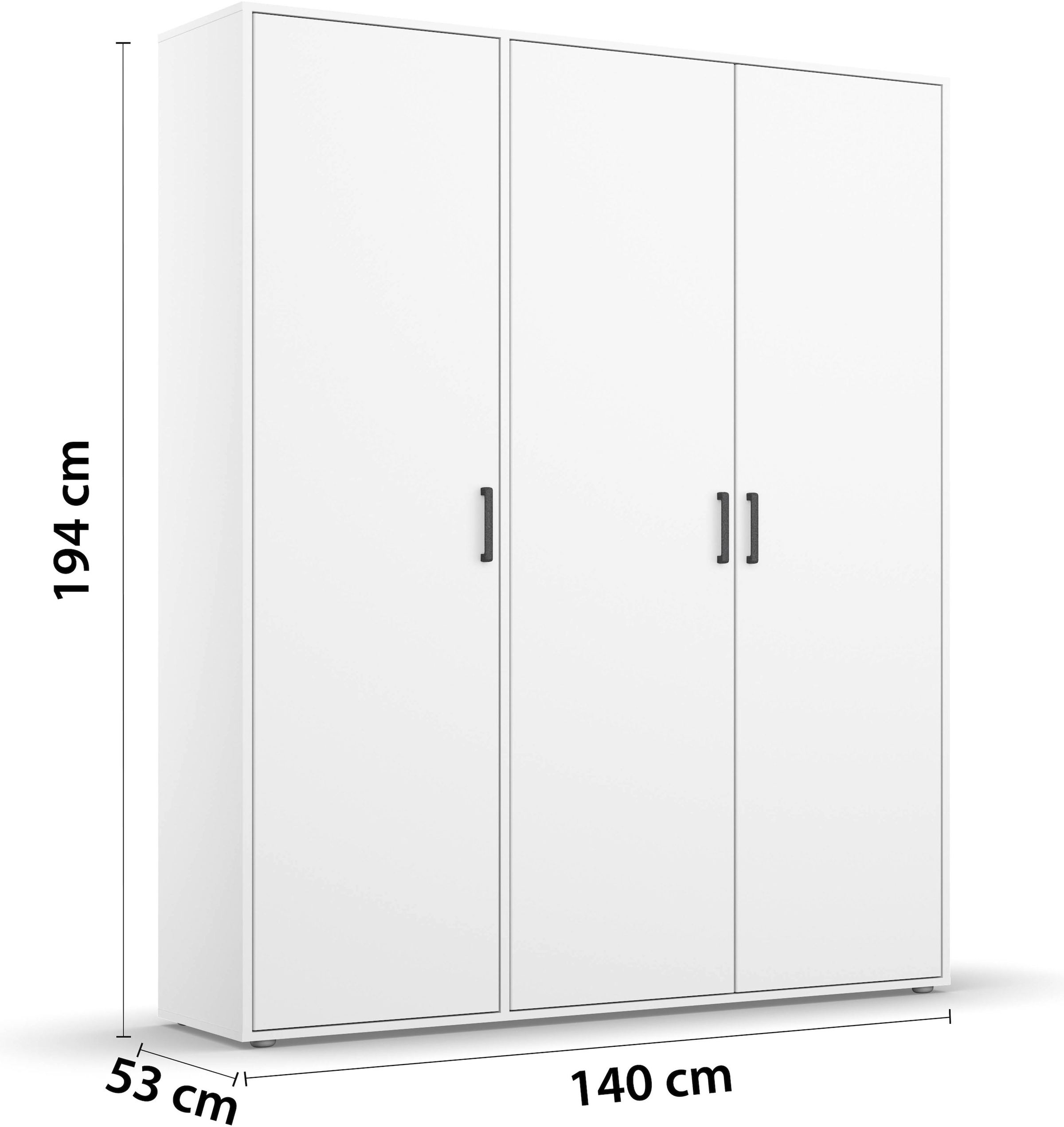 rauch Kleiderschrank »VOYAGER Garderobe Wäscheschrank TOPSELLER Schlafzimmer«, (in 3 verschiedenen Ausstattungen BASIC/CLASSIC/PREMIUM), Schrank mit modernen Griffen in viel Stauraum MADE IN GERMANY