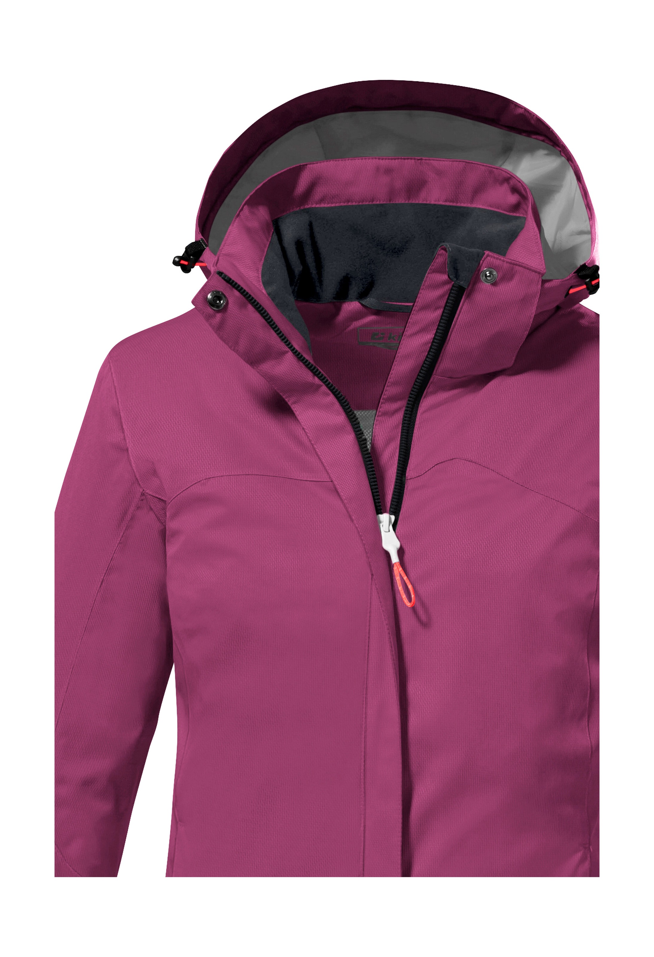 Killtec Outdoorjacke »KOS 133 WMN JCKT«, Wasser- und winddichte Damenjacke mit abnehmbarer Kapuze, PFAS-frei