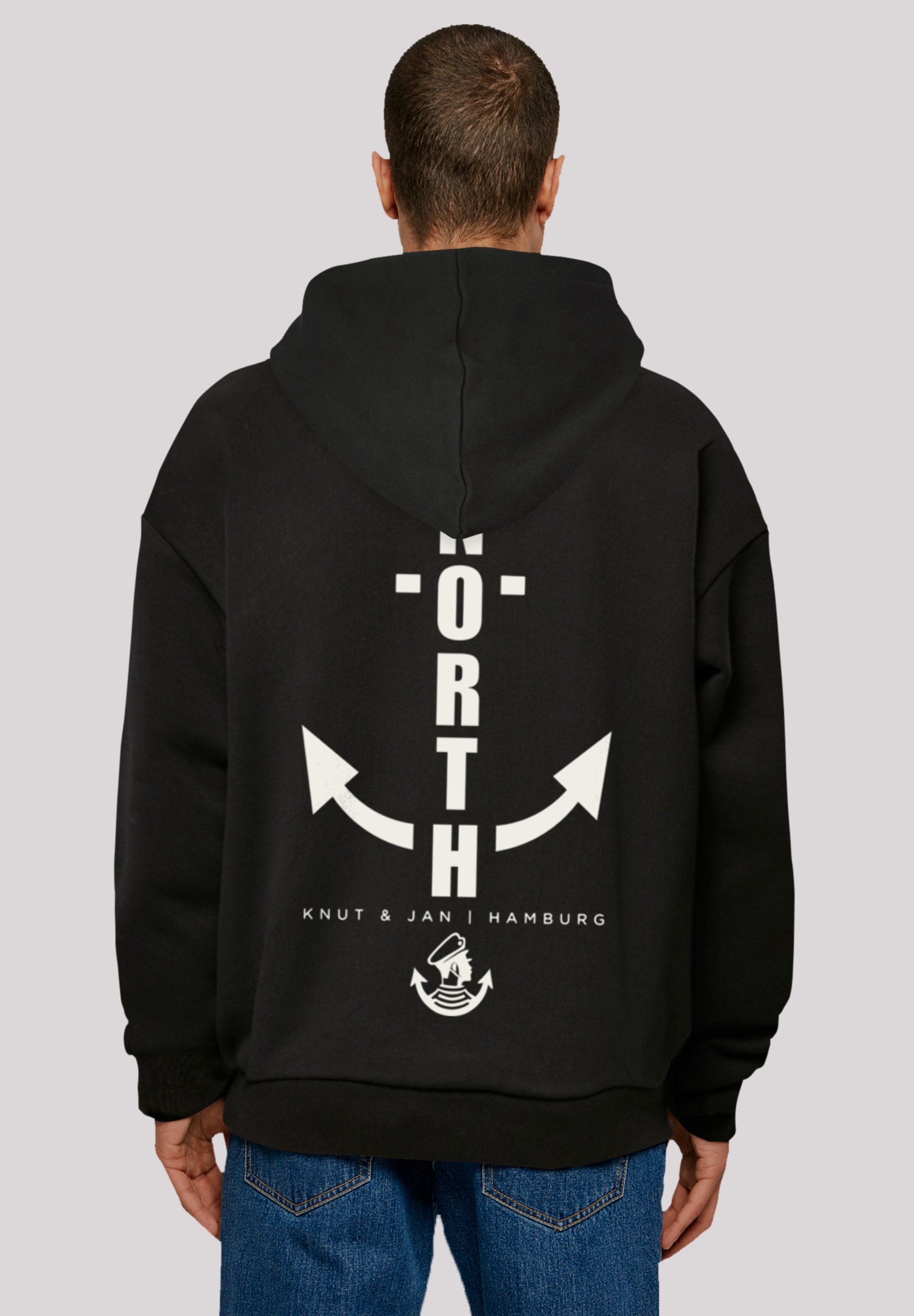 Kapuzenpullover »North Anchor Knut & Jan Hamburg«, Print