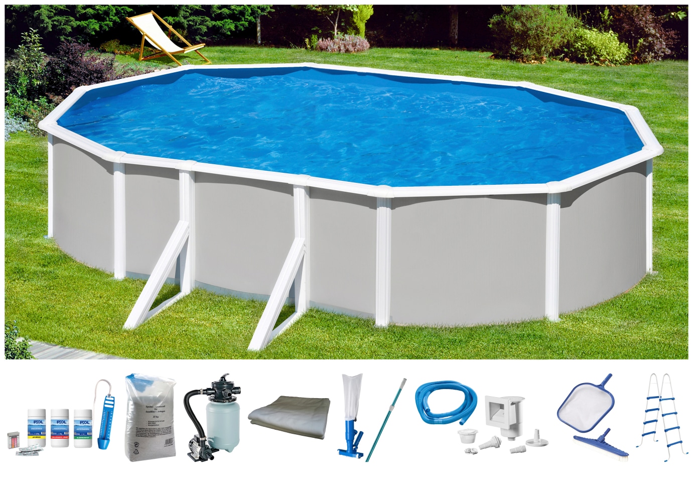 KONIFERA Ovalpool "PANAMA 4" Höhe 120 cm, in versch. Größen günstig online kaufen