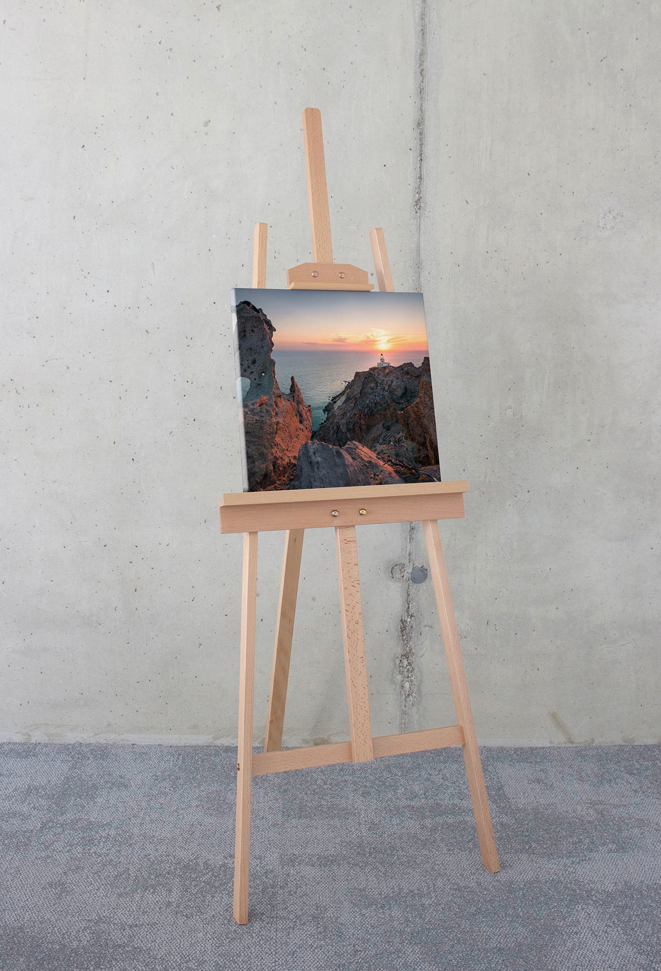 Komar Leinwandbild "Lighthouse - Größe 40 x 40 cm" Baum  Berge  Blumen  Blä günstig online kaufen