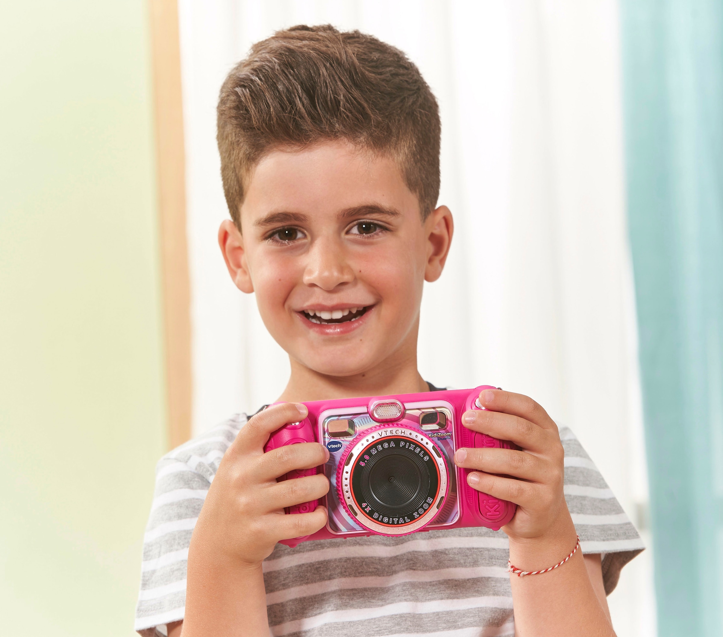 Vtech® KidiZoom Duo Pro, pink Kinderkamera (inklusive Tragetasche