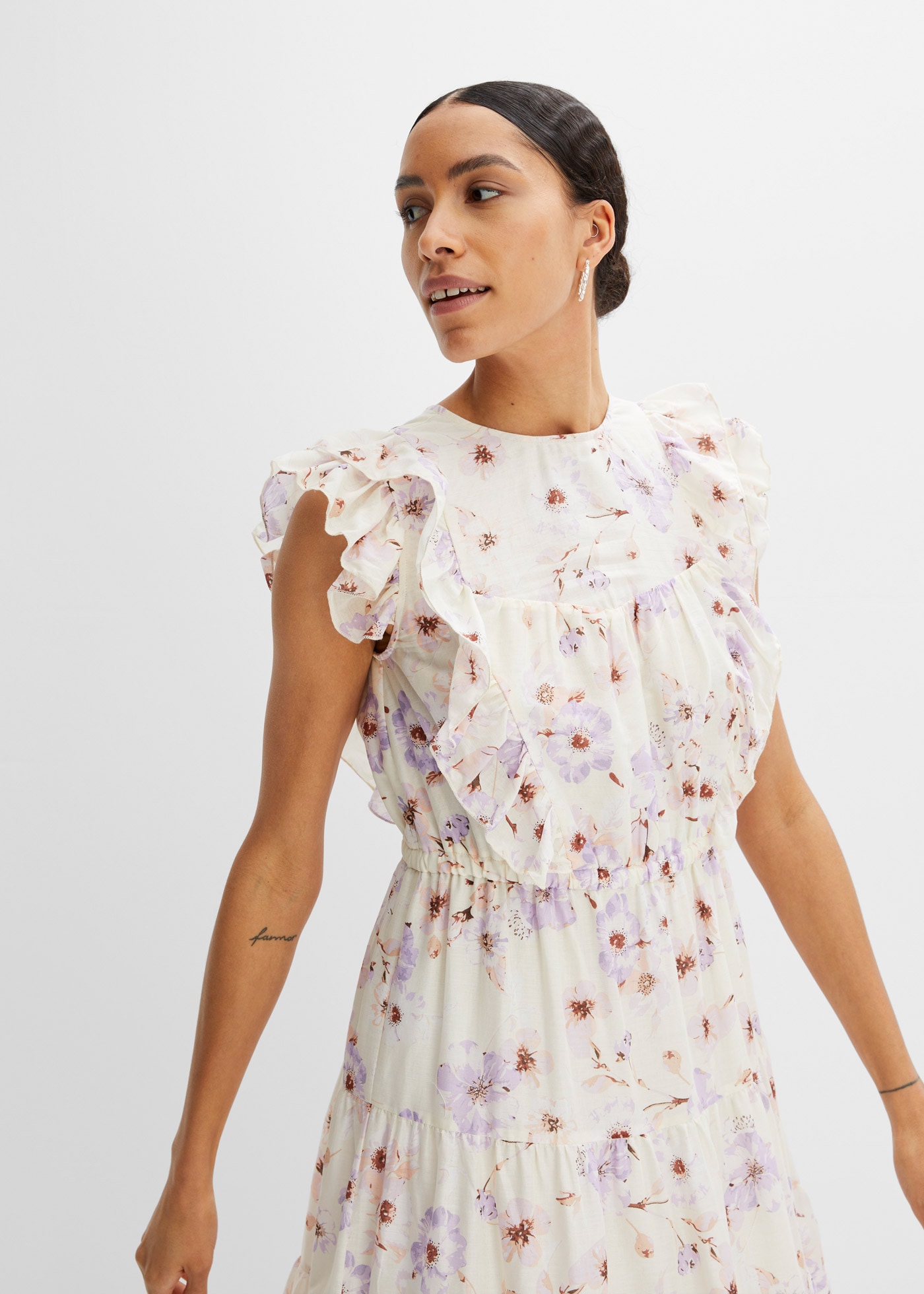 bonprix Maxikleid Maxikleid aus reiner Baumwolle