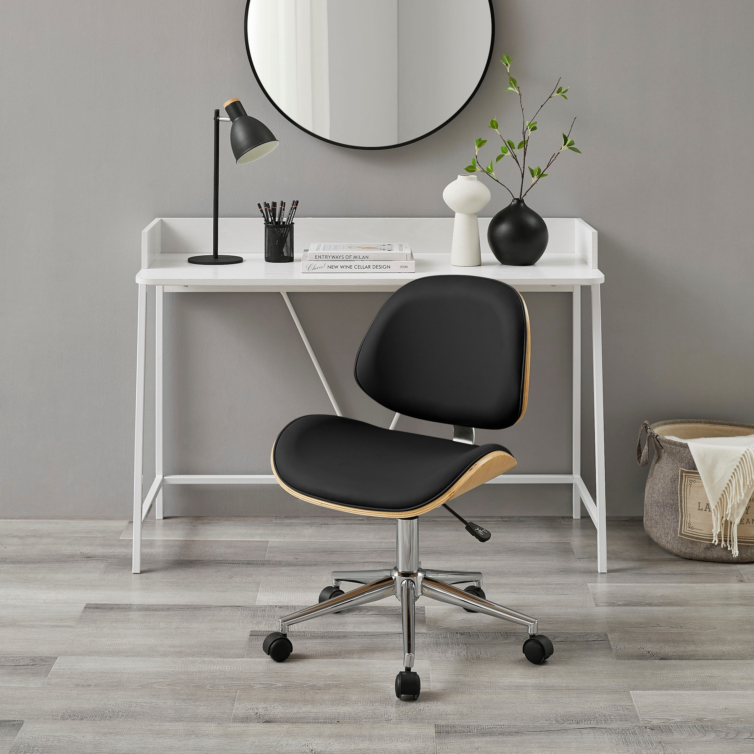 andas Bürostuhl "Kiruna" () 1 Kunstleder Kunstleder, mit Pappelholz Schale, günstig online kaufen