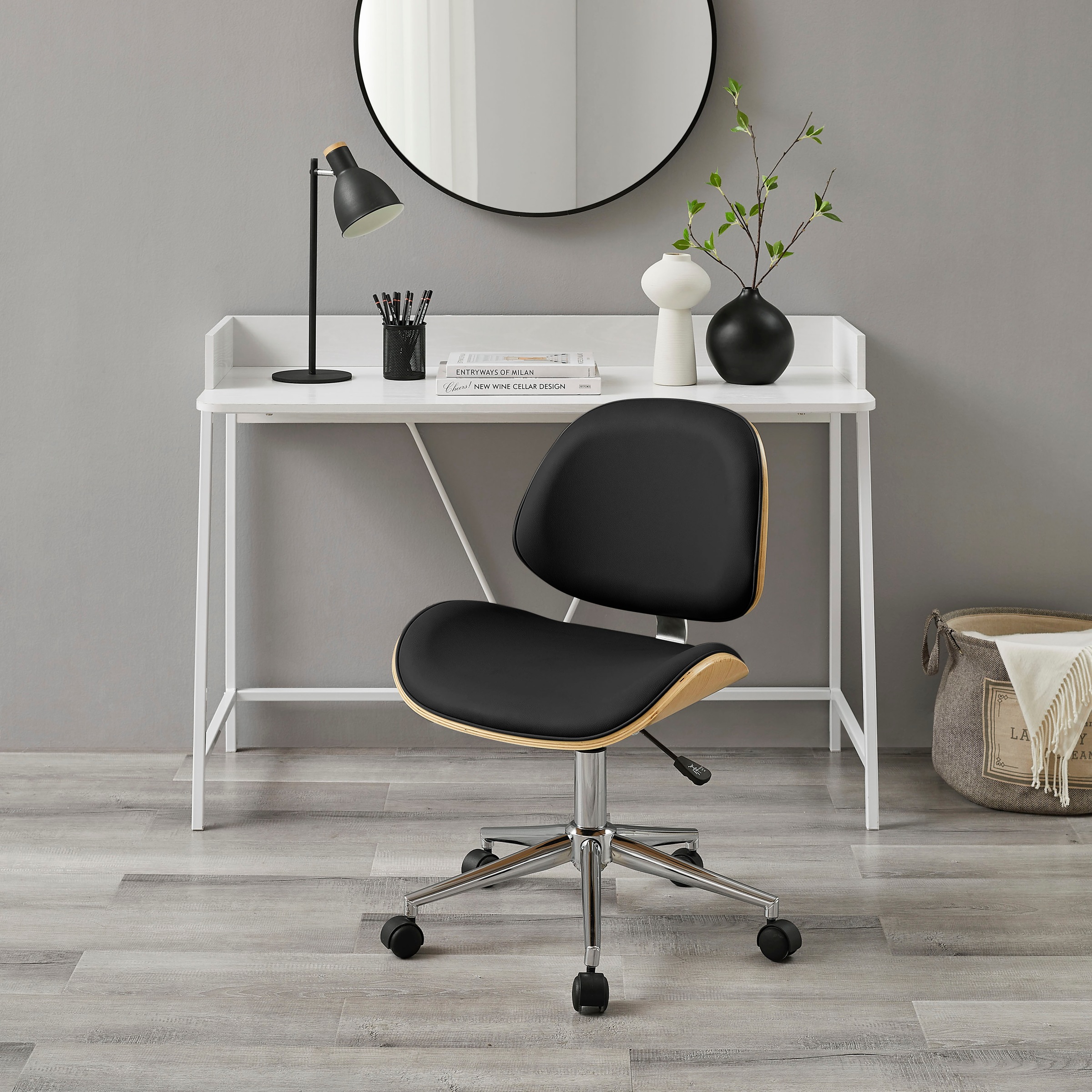 andas Bürostuhl "Kiruna" () 1 Stk. Kunstleder Kunstleder, mit Pappelholz Sc günstig online kaufen