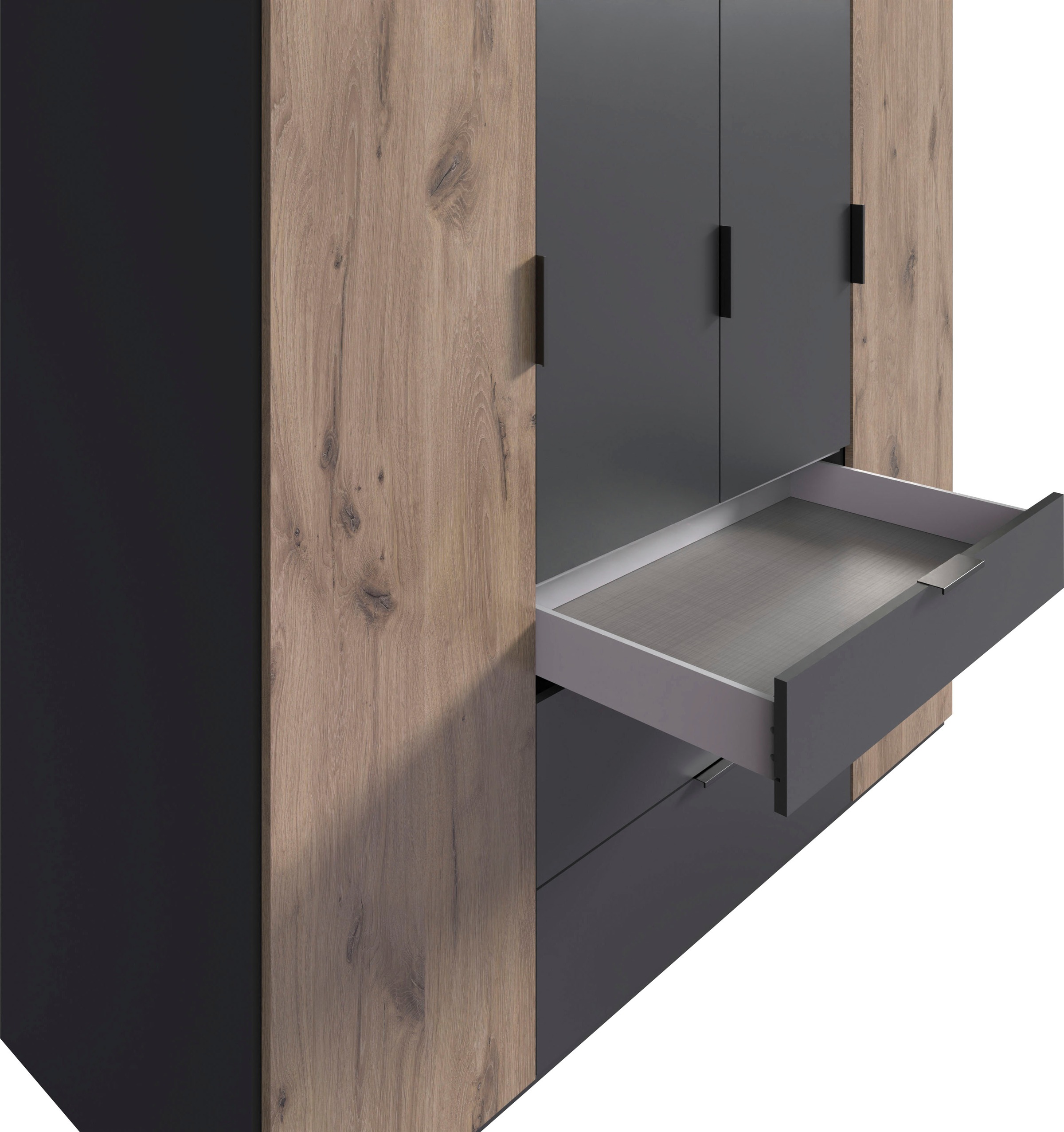 Wimex Drehtürenschrank »Burgos by fresh to go«, mit extra großen Schubladen, mit Spiegeltüren