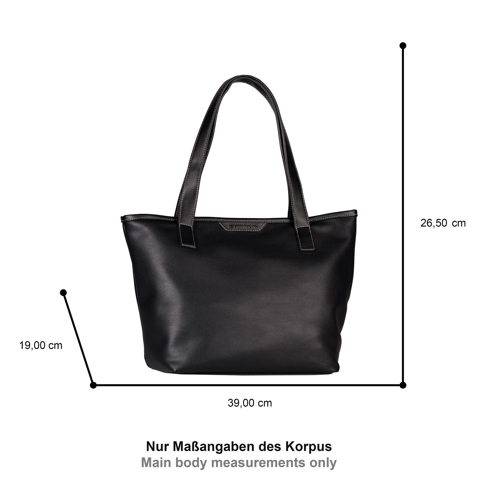 TOM TAILOR Shopper "Leora" leichtgewichtige Styles aus fein genarbtem Leder günstig online kaufen