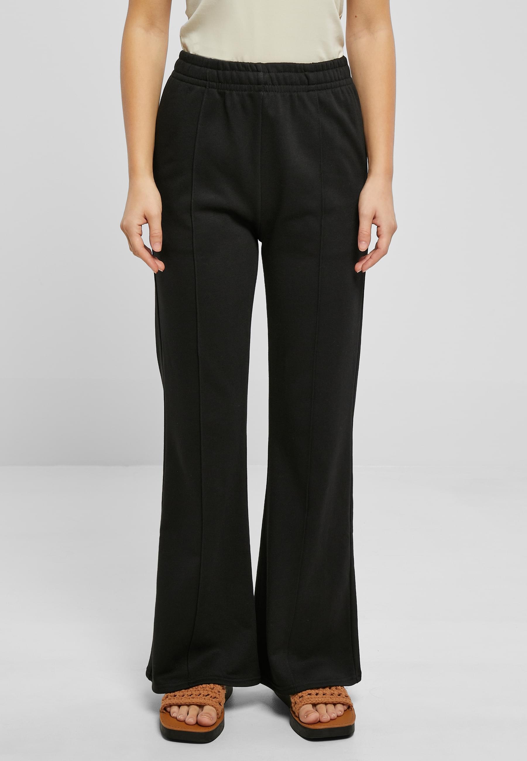 URBAN CLASSICS Jogginghose »Urban Classics Damen Ladies Flared Pin Tuck Terry Pants«