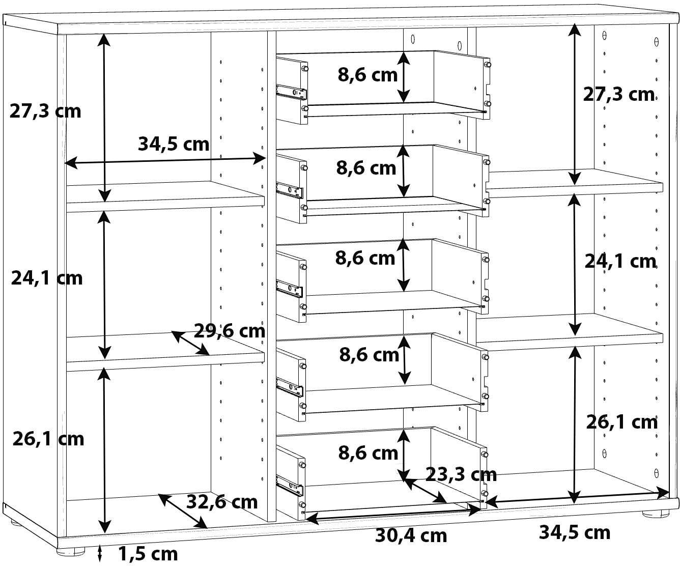 FORTE Kommode »Tempra«, Breite 108,8 cm