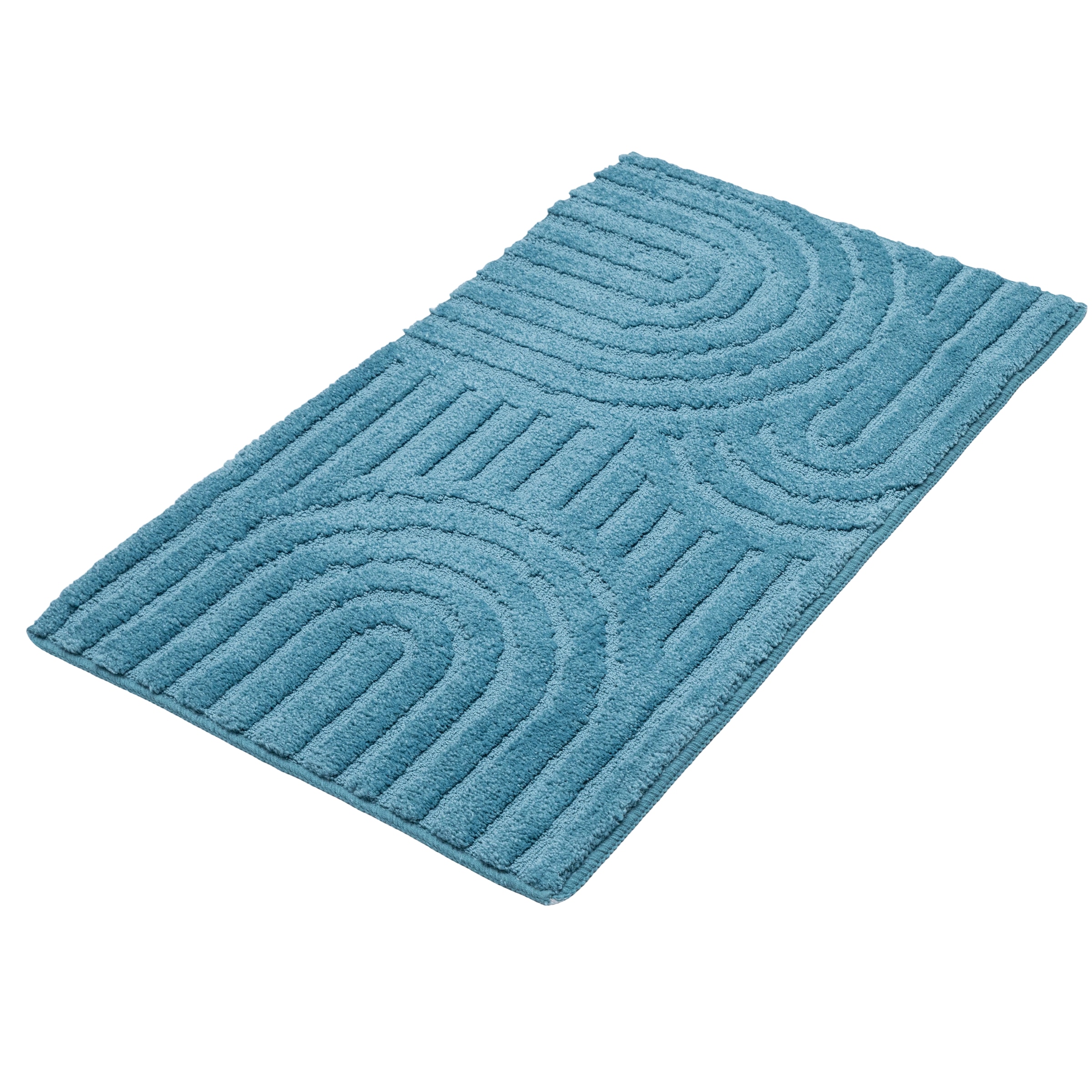 OTTO home Badematte "Zen, Badvorleger, Badezimmer Teppich, Duschvorleger" Höhe 10 mm rutschhemmend beschichtet fußbodenheizungsgeeignet  schnell trocknend Uni Farben, Hoch-Tief-Effekt, modernes Muster, Zen