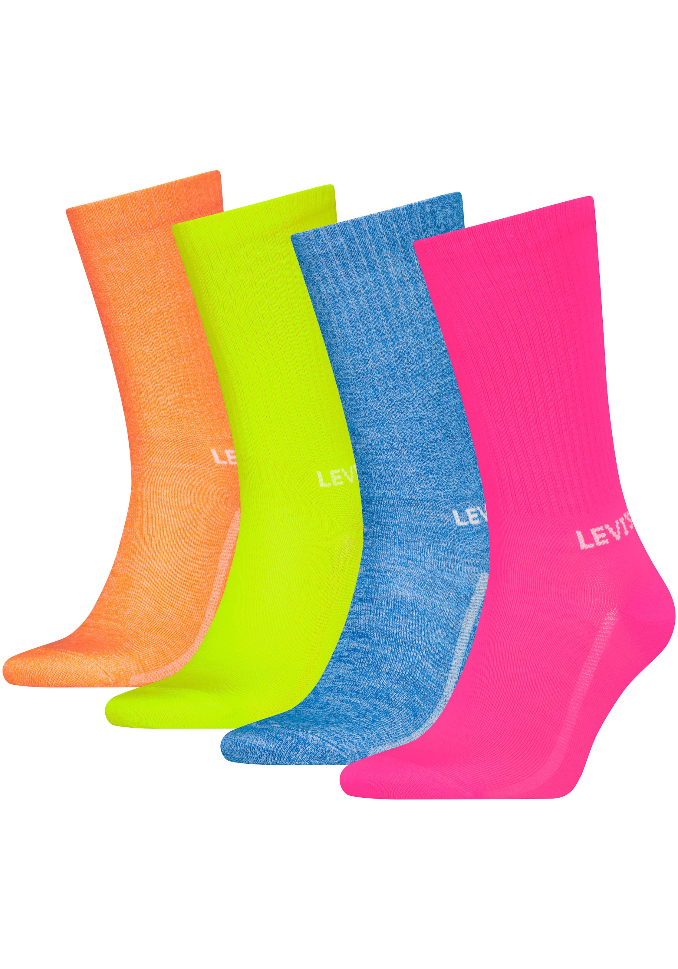 Levis Socken, (4 Paar), mit auffälligen Farben