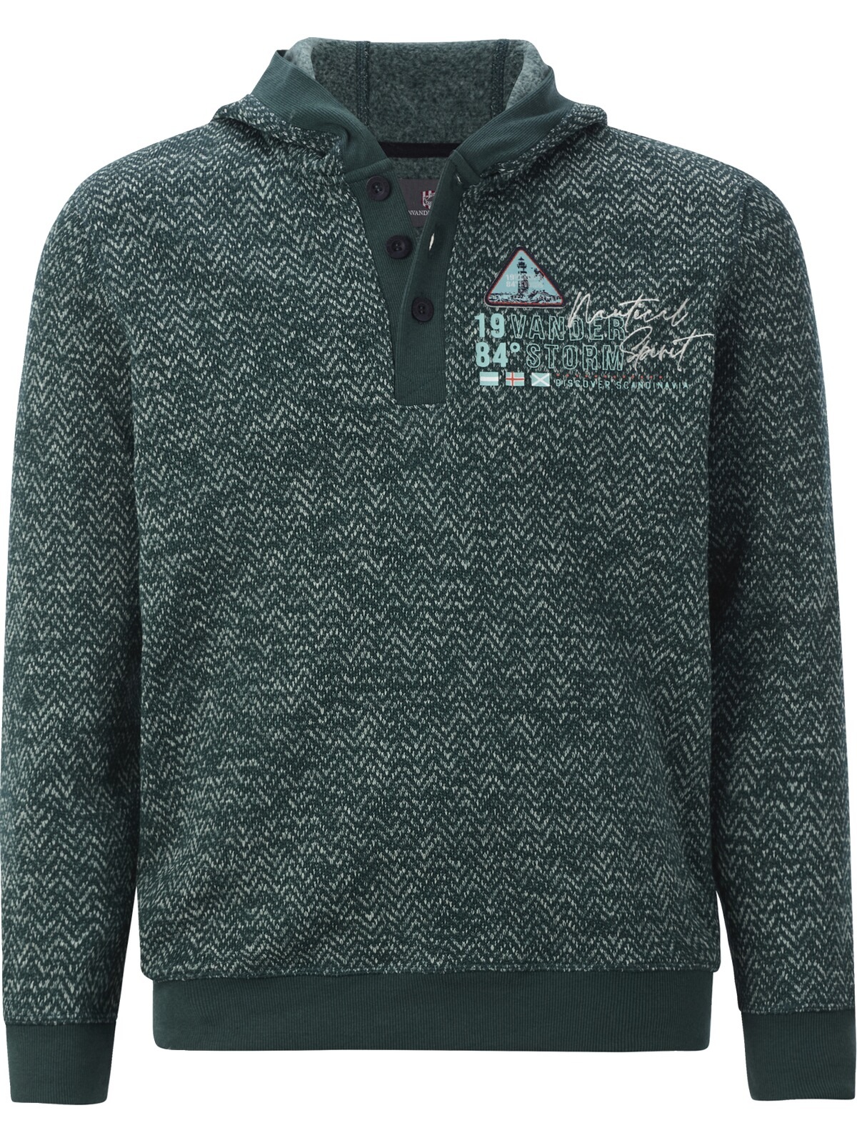 Jan Vanderstorm Fleecepullover "Strickfleeceshirt HARGARD" günstig online kaufen