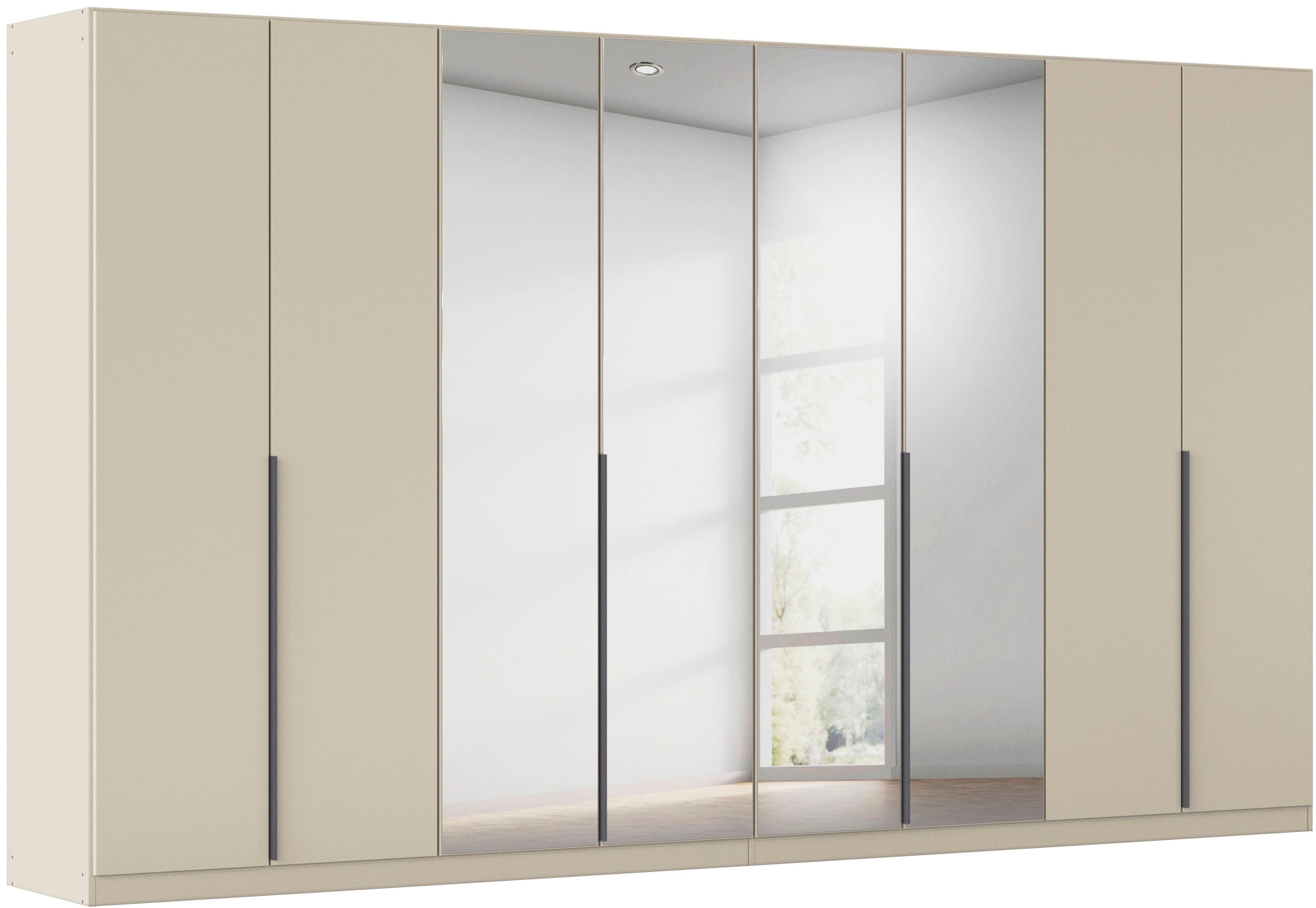 OTTO home Drehtürenschrank "Kleiderschrank Schrank Garderobe AGORDO mit Dekor- oder Hochglanzfront" in zwei Griff-Farben, Breiten 91-405 cm, durchdachte Innenausstattung, in 8 Breiten und 2 Höhen MADE IN GERMANY